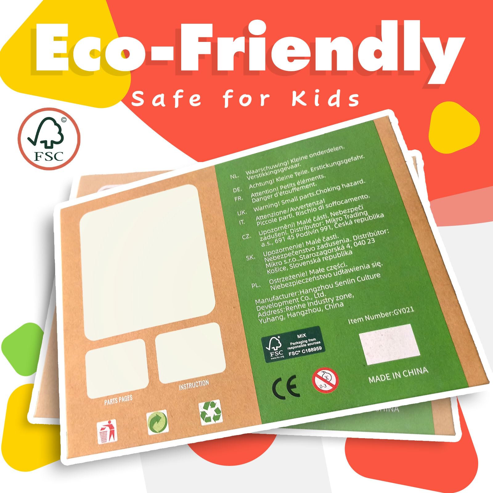 Ougist Puzzle 3D Di Carta Per Bambini 4-8 Anni - Insetto Foglia 35 Pezzi Fai Da Te, Giocattolo Educativo Ecologico