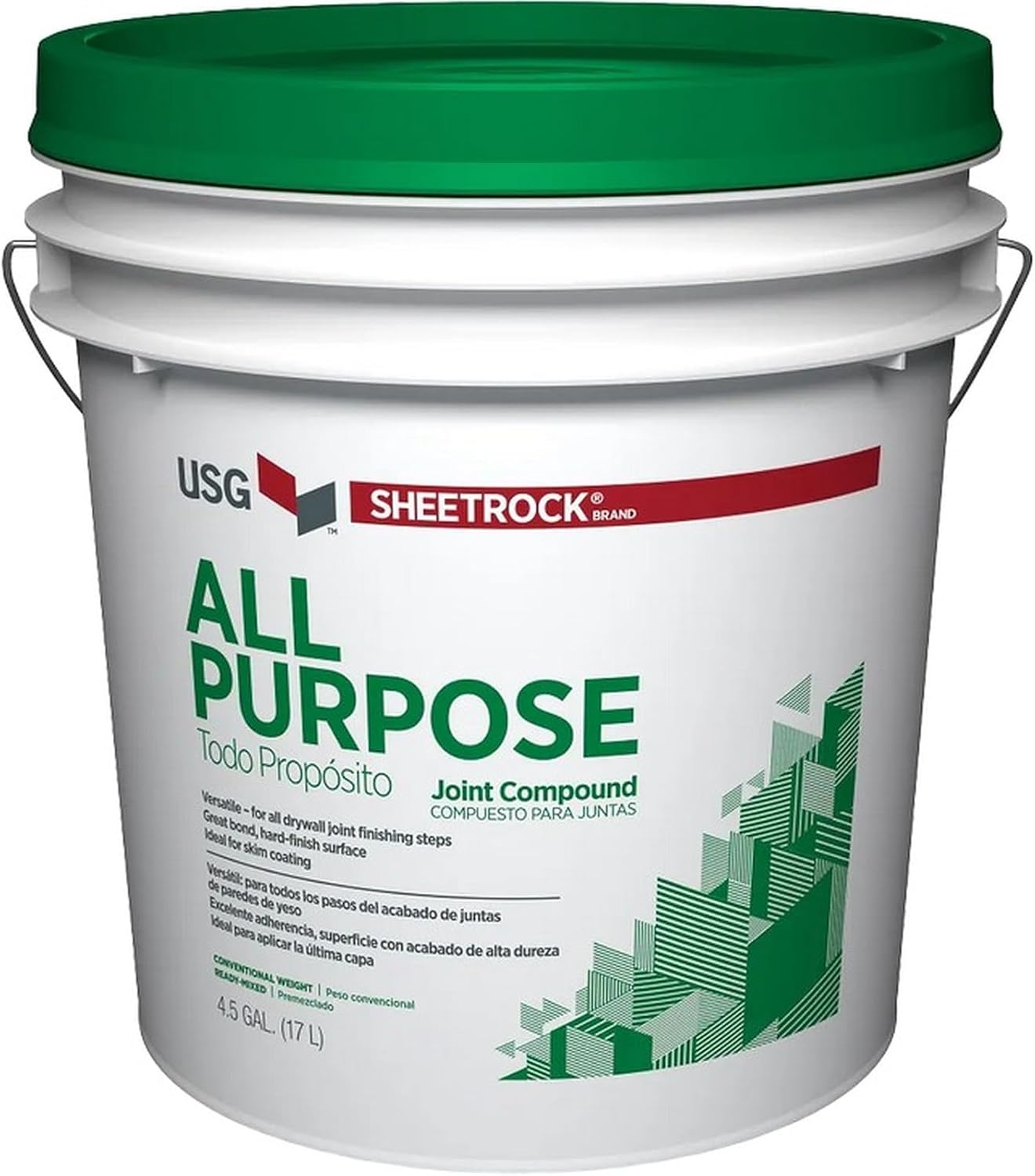 1PK 380501048 4.5gal All Purpose Joint Compound Green Lid LANC-163140-NF