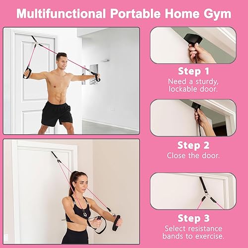 Miniatura 4 de Kit de barra de pilates con bandas de resistencia, barra de ejercicio de equipo de pilates con rodillo de abdominales para entrenamiento de