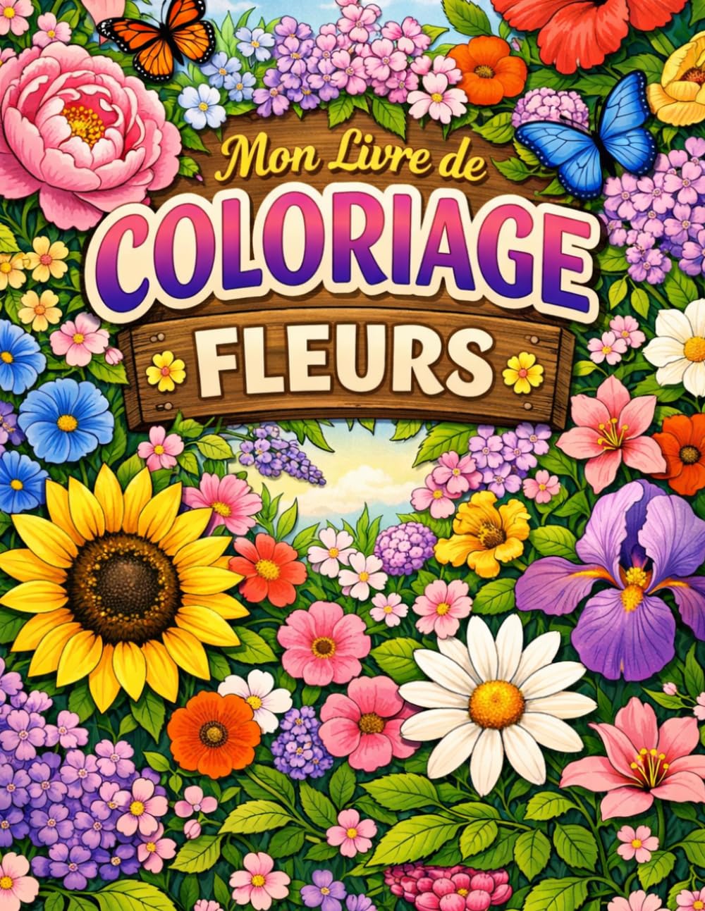 Livre de coloriage Fleurs pour adultes – 103 Fleurs: Plus de 100 dessins floraux apaisants pour relaxation, anti-stress et pleine conscience | Cadeau parfait