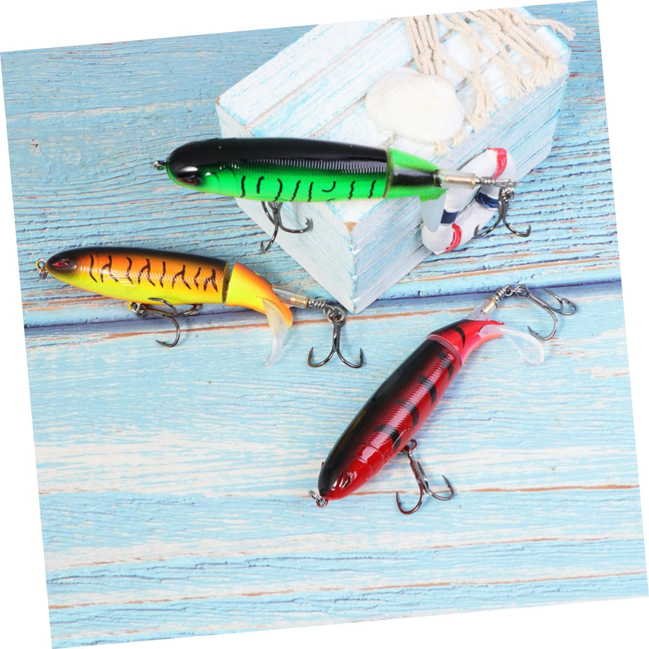 SUPVOX Esca da Nuoto ad Esche bioniche realistiche Esche da Pesca muschiate Esche da Pesca per Acqua Dolce Esca a manovella Esche per Basso Esche da Pesca con Occhi 3D