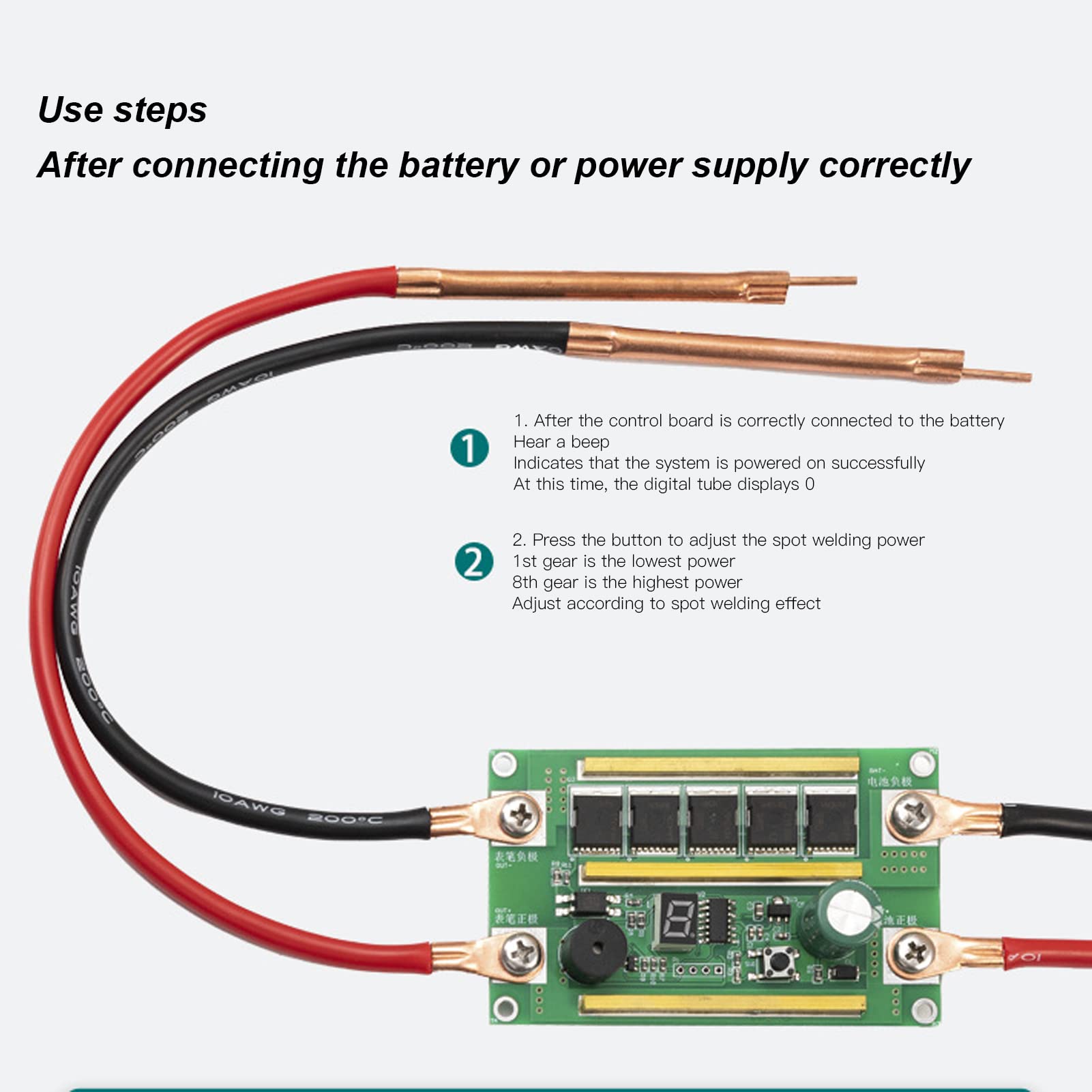Welding Machine Circuit Board,PCB DIY Spot Welder Set Battery Storage Solder Circuit Board for Electronic Enthusiasts (Full Kit Without Housing)