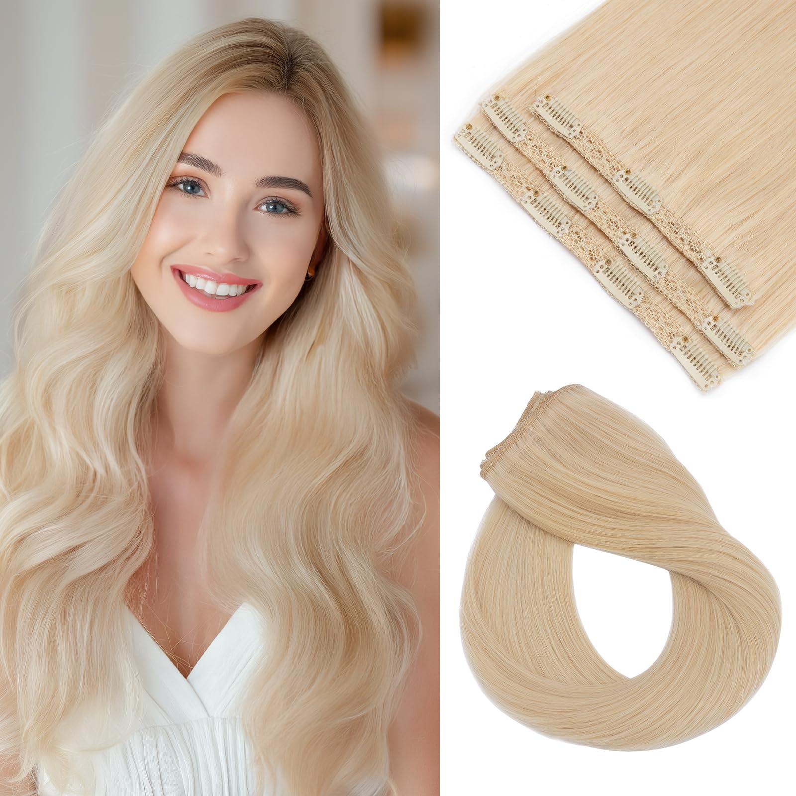 SEGOHAIR Clip in Hair Extensions Real Human Hair