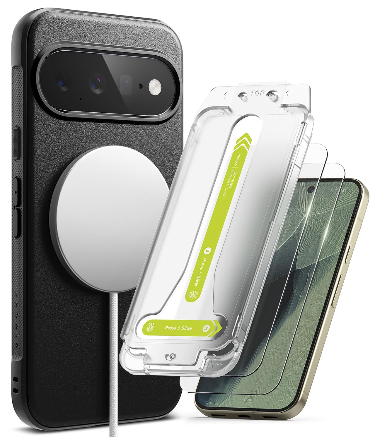 Ringke Funda y Protector Pantalla para Pixel 11 [Onyx Magnetic]
