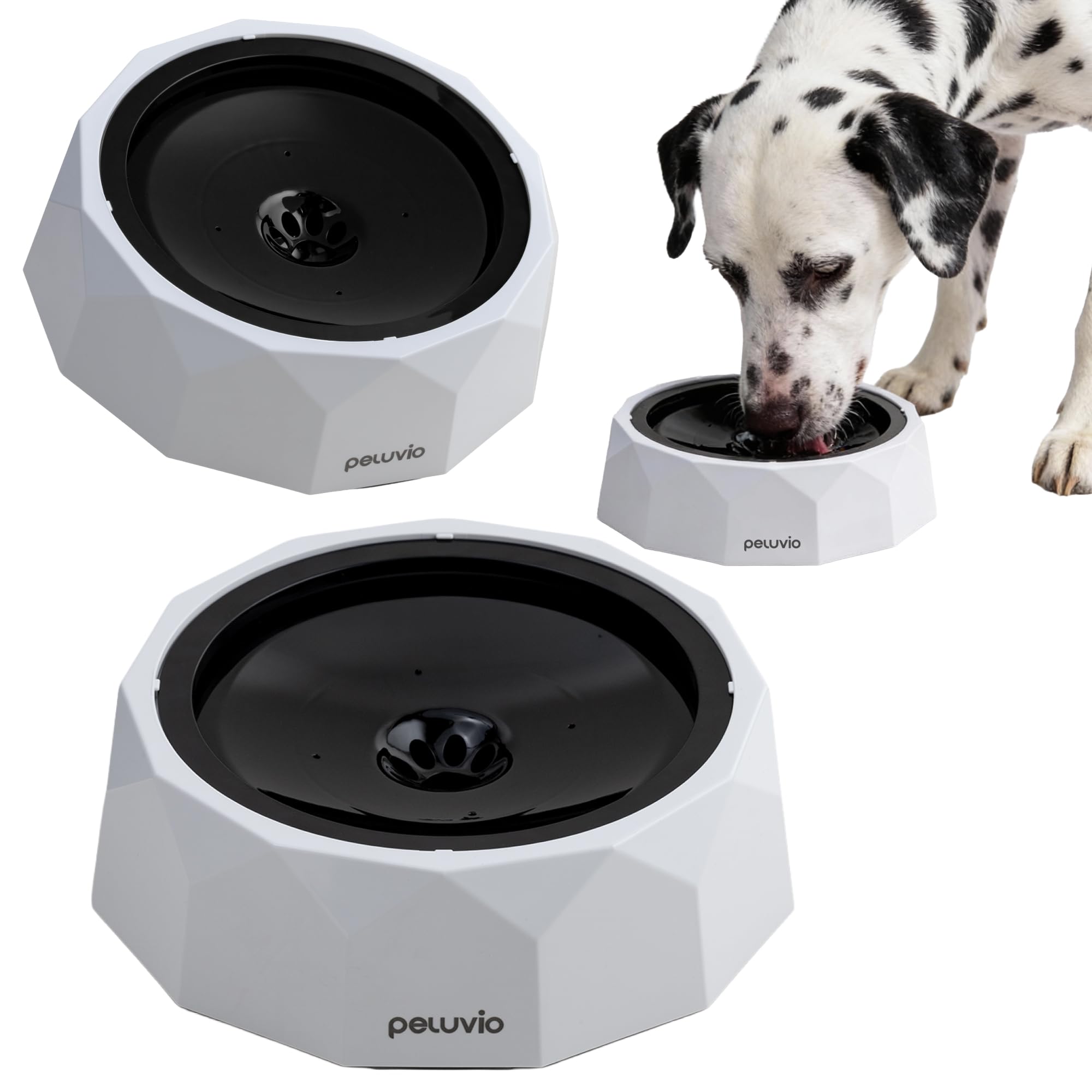 Surfa Bebedero para Perro Antiderrames Cuenco de Agua para Perro Antisalpicaduras que reduce Salpicaduras y mantiene el Suelo Seco, con Disco Flotante y Filtro, Bebedero para Coche Diario, 1 L