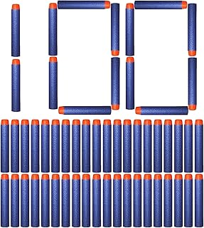 100PCS Foam Bullets Refill Darts for Nerf Guns, 7.2cm Refill Soft Foam Darts Refill Bullets Darts Compatible for Nerf Guns N-Strike Elite Series Blasters Sponge Foam Soft Dart Pack Nerf Compatible Accessories for Kid Toy Gun