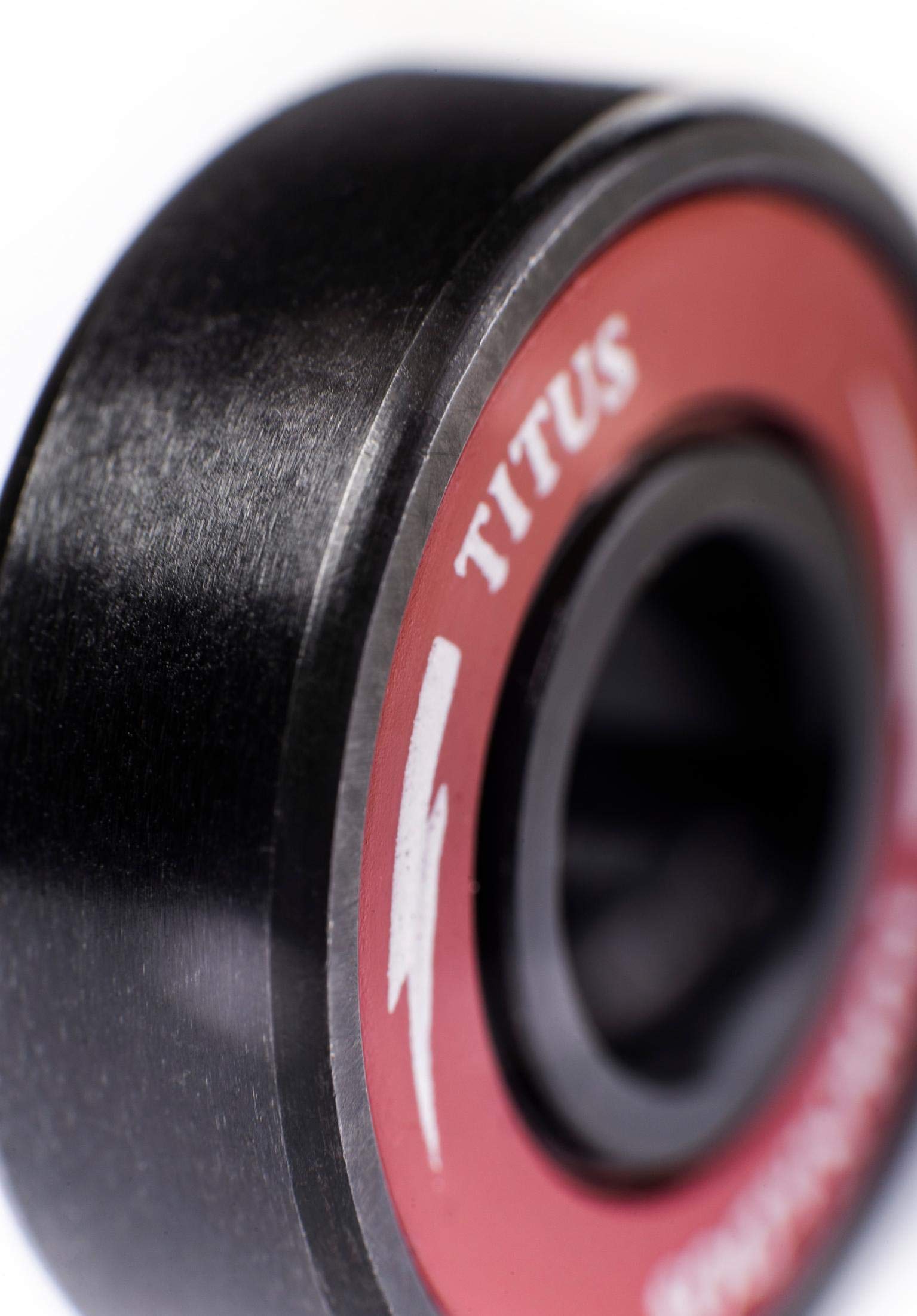 TITUS Tornados Skateboard Kugellager ABEC 7 mit High-speed Nylon Halter und abnehmbaren Shields, Robuste Qualitäts Lager aus High-grade GCR 15 Chromstahl, 8 Kugellager und 4 Spacer auch für Longboard