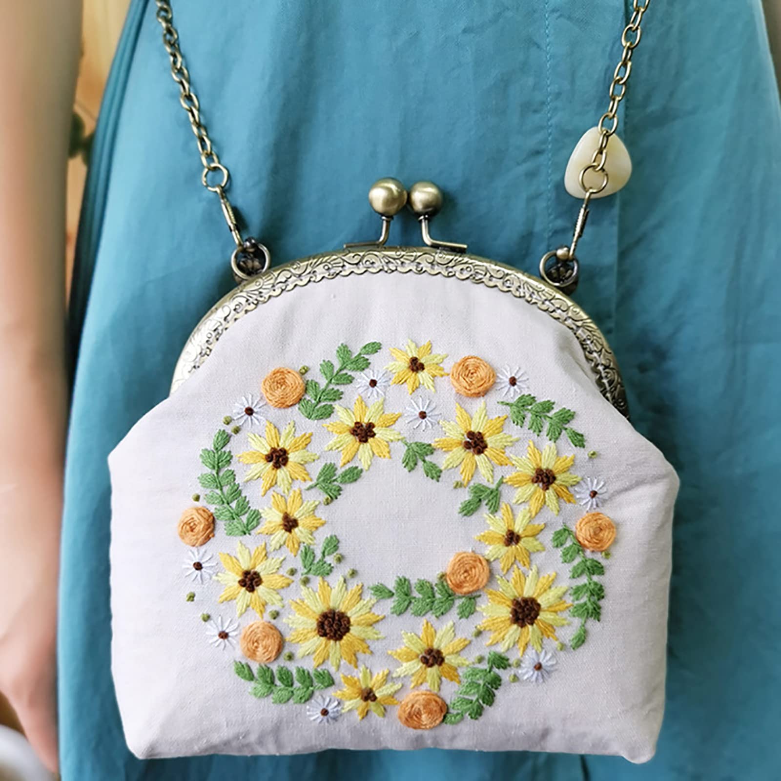 Amazon | 刺しゅう キット がま口 バッグ 財布 手作り Diy