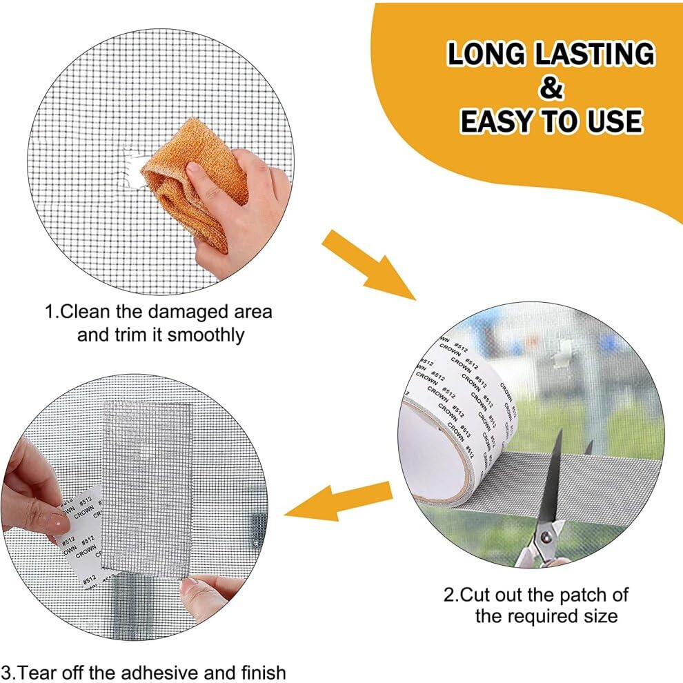 FYCAN 2M/Roll Window Insect Screen Repair Tape Self-adhesive Net Door Fix Patch Anti-Mosquito Mesh Broken Holes Repair Tool For Window 1