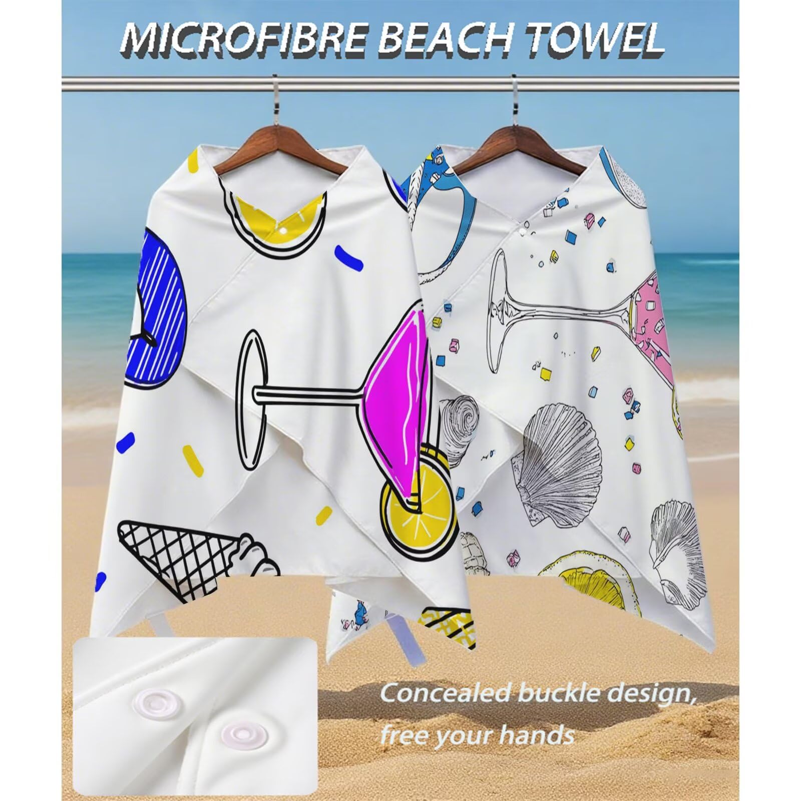 Ręcznik plażowy, ręczniki plażowe z mikrofibry, szybkoschnące lekkie ręczniki podróżne bez piasku, duży ręcznik kąpielowy dla dorosłych 90 x 200 cm, do pływania na basen, jogę, siłownię, kemping