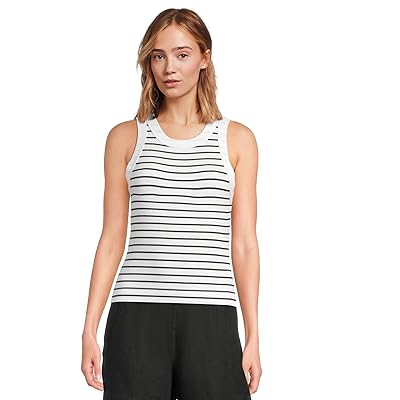 Michael Stars Gina Wide Binding Crop Tank Top Women
