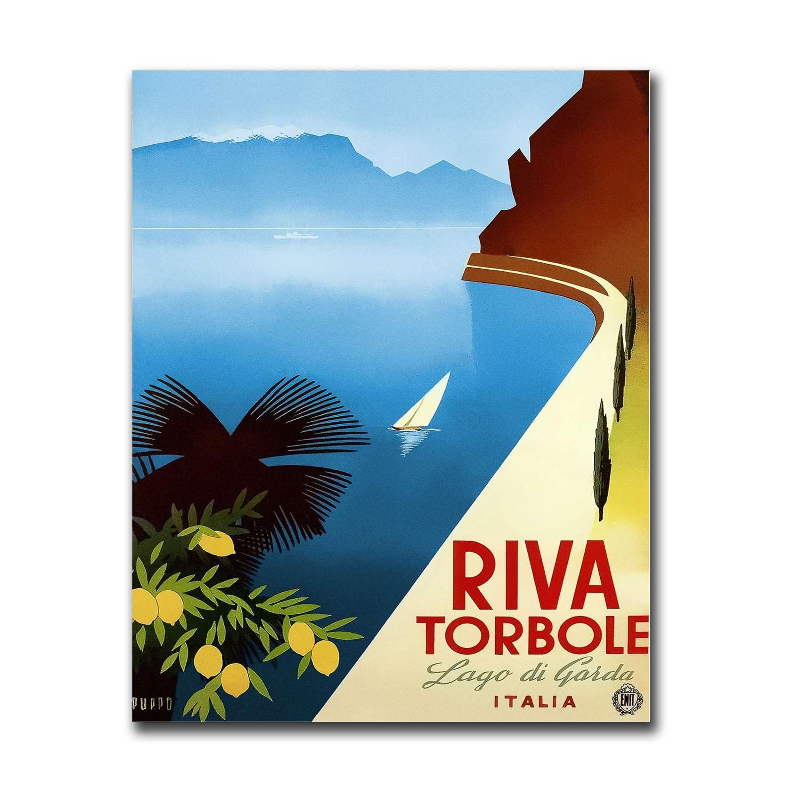 Amazon.com: TGRNFHKPYY Wall Art Canvas Print Riva Torbole Lake