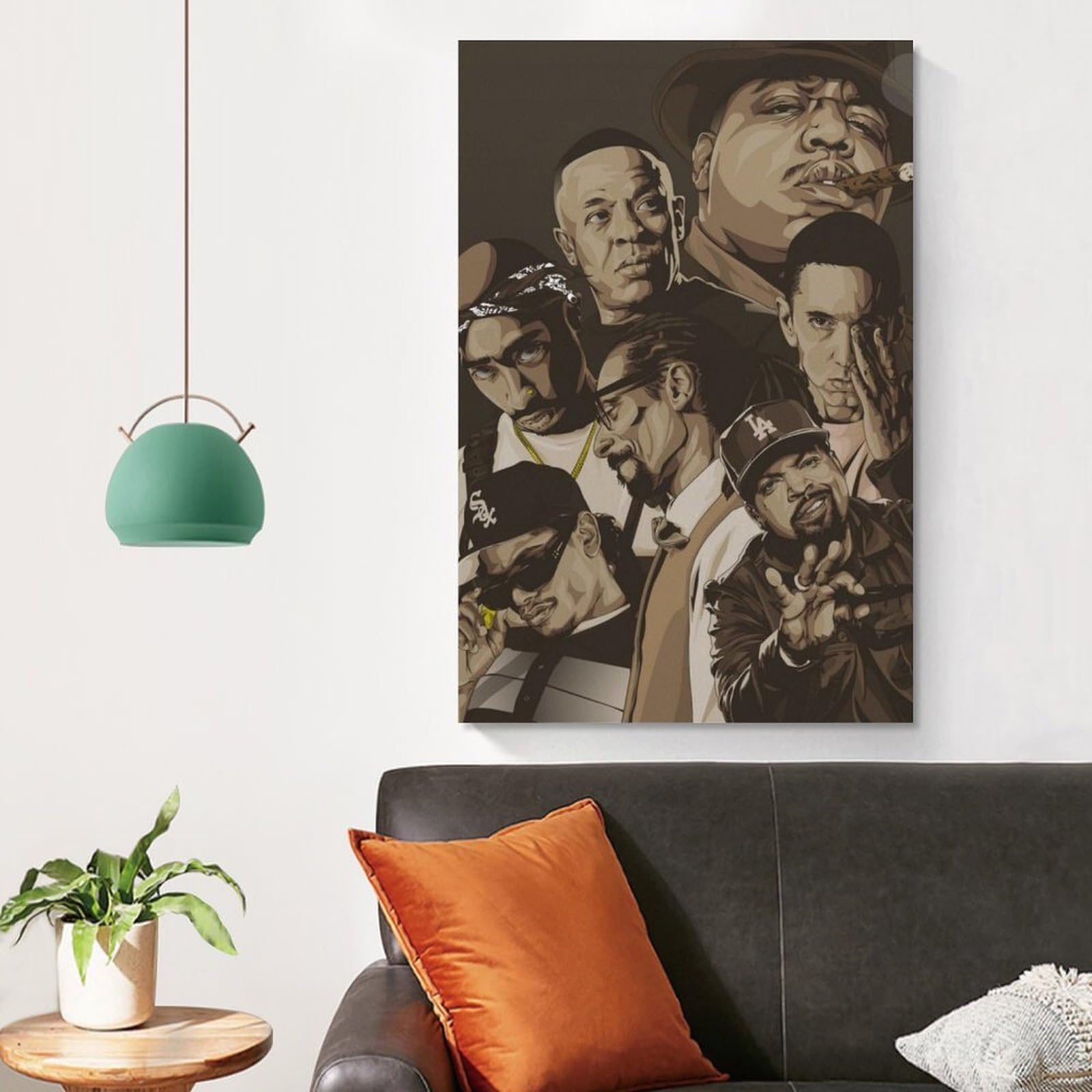 Stampa artistica da parete su tela, motivo: cantante rap, hip hop, tutte le stelle, stampa artistica da parete, poster artistico per stanza, 60 x 90 cm