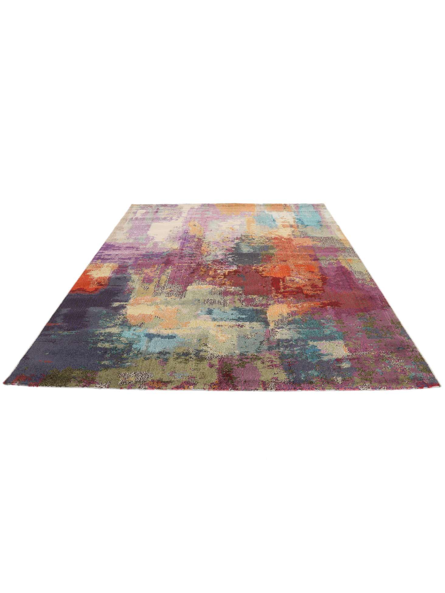 RugVista Aruba Tapis, 200 x 250 cm, Mauve/Multi | Rectangulaire, Poil moyen, Nettoyage à sec seulement, Oeko-Tex 100, Salle de séjour, Salle à manger, Chambre, Cuisine