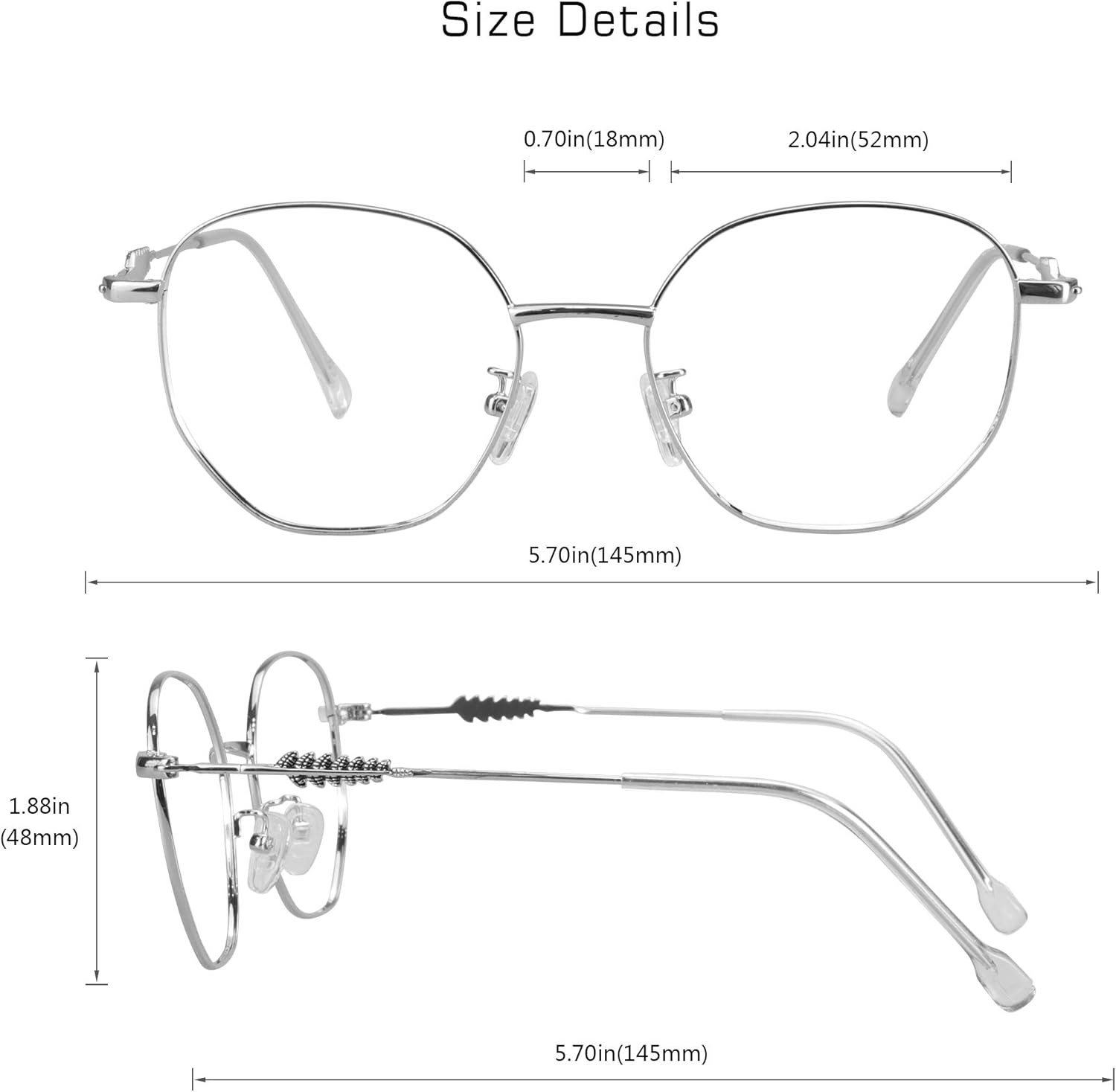 VisionGlobal Blue Light Blocking Glasses for Computer Reading, Anti Glare Lenses Help Reduce Eye Strain