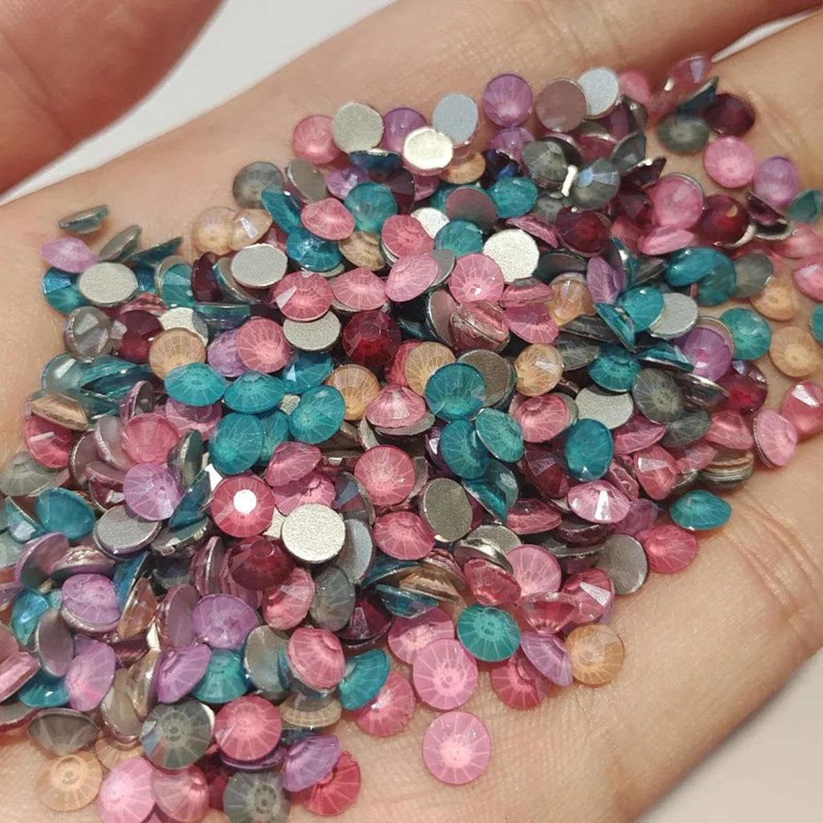 Lt. Siam SS16-1440 pezzi - Cristalli per nail art, senza strass, colore rosa, SS20-1440 pezzi