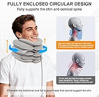 Vista 4 de Cervical Neck Traction Device for Home Use, Inflatable Neck Stretcher for Instant Neck Pain Relief, Adjustable Neck Support Brace, Neck