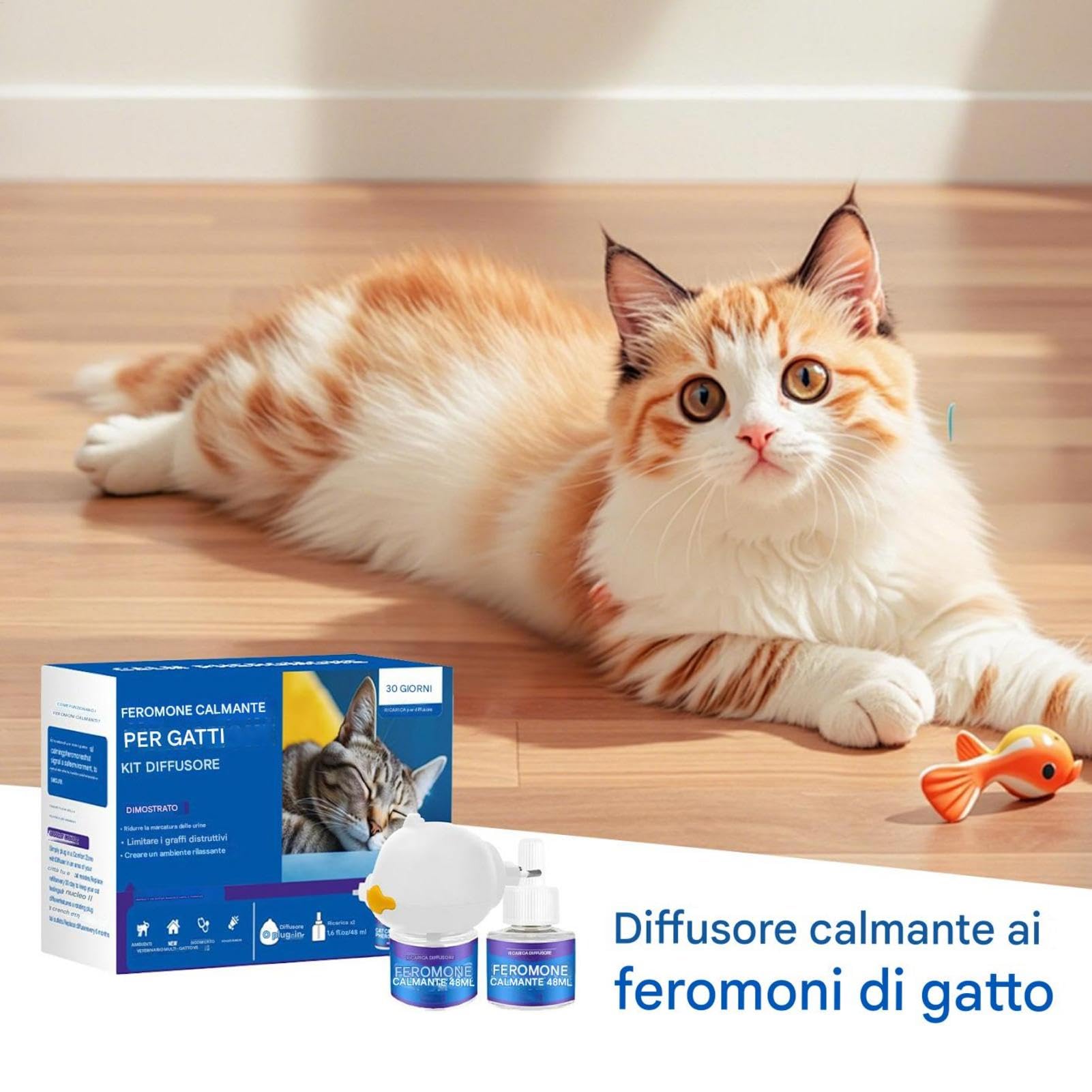Diffusore rilassante per gatti | Gatti che calmano diffusore pheromone | Diffusore far fronte allos stress per gattini ricarica | Collegamento diffusore pheromone rilassamento per gatti