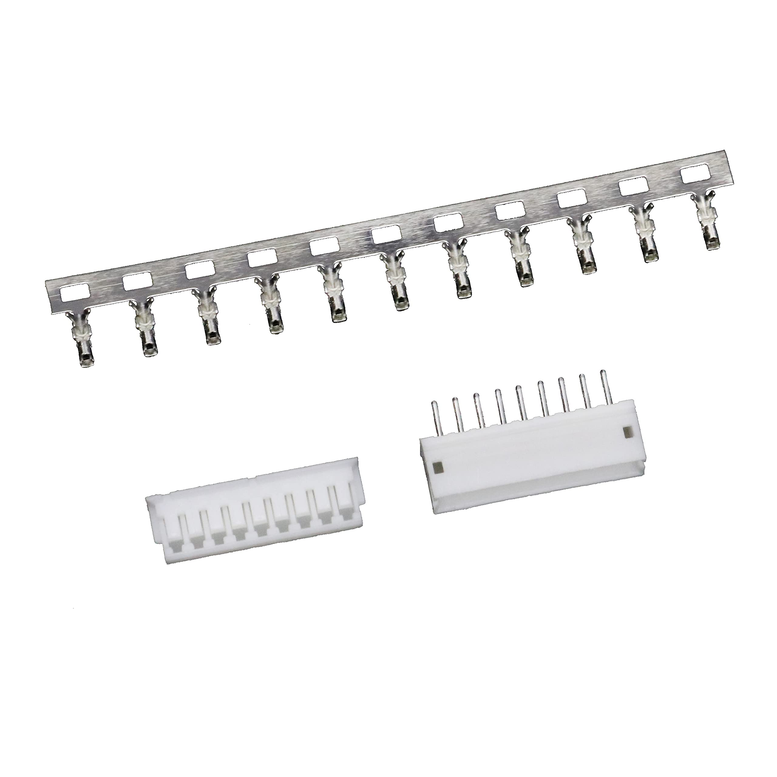ZH 1.5mm 9-pin Board-to-Wire Crimp Connector Plug + PCB Socket + Crimps, Pack of 20 Compatible With JST ZH — image 1