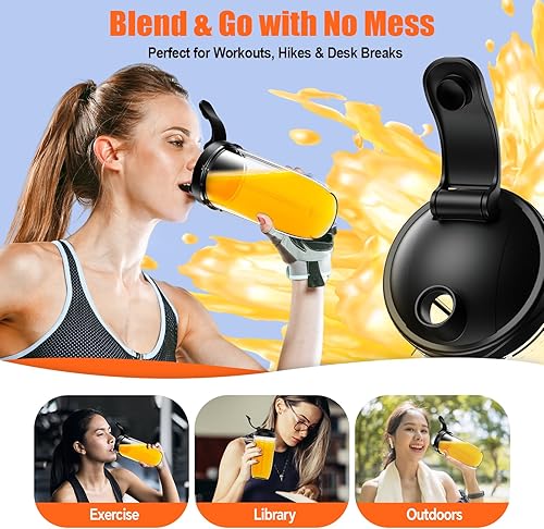 Miniatura 5 de Batidora de batidos, licuadora personal para batidos y batidos, 12 piezas de molinillo de café y licuadoras de encimera para cocina, licuadoras
