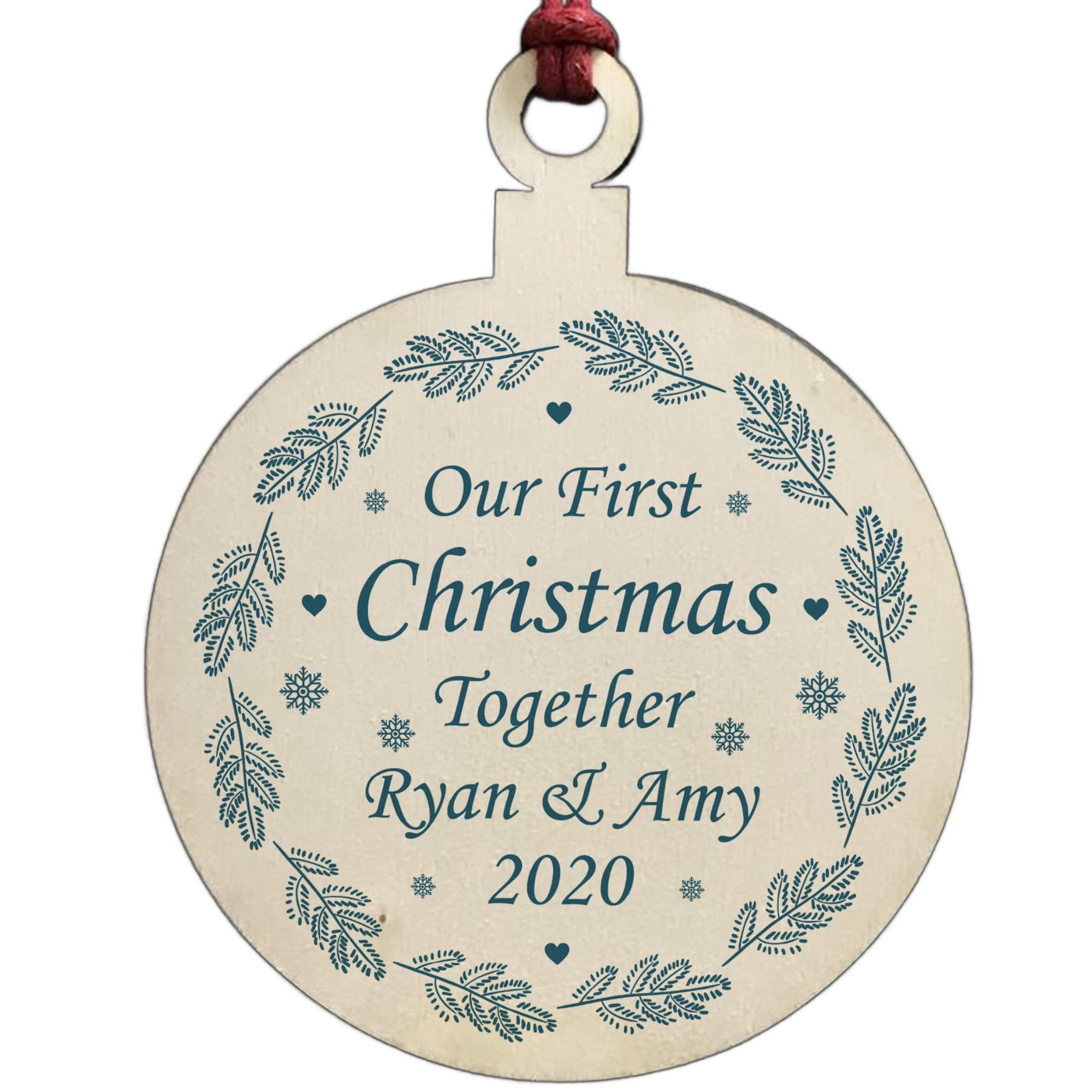 Our 1st Christmas Together PERSONALISED Tree Decoration Couple Gift Keepsake