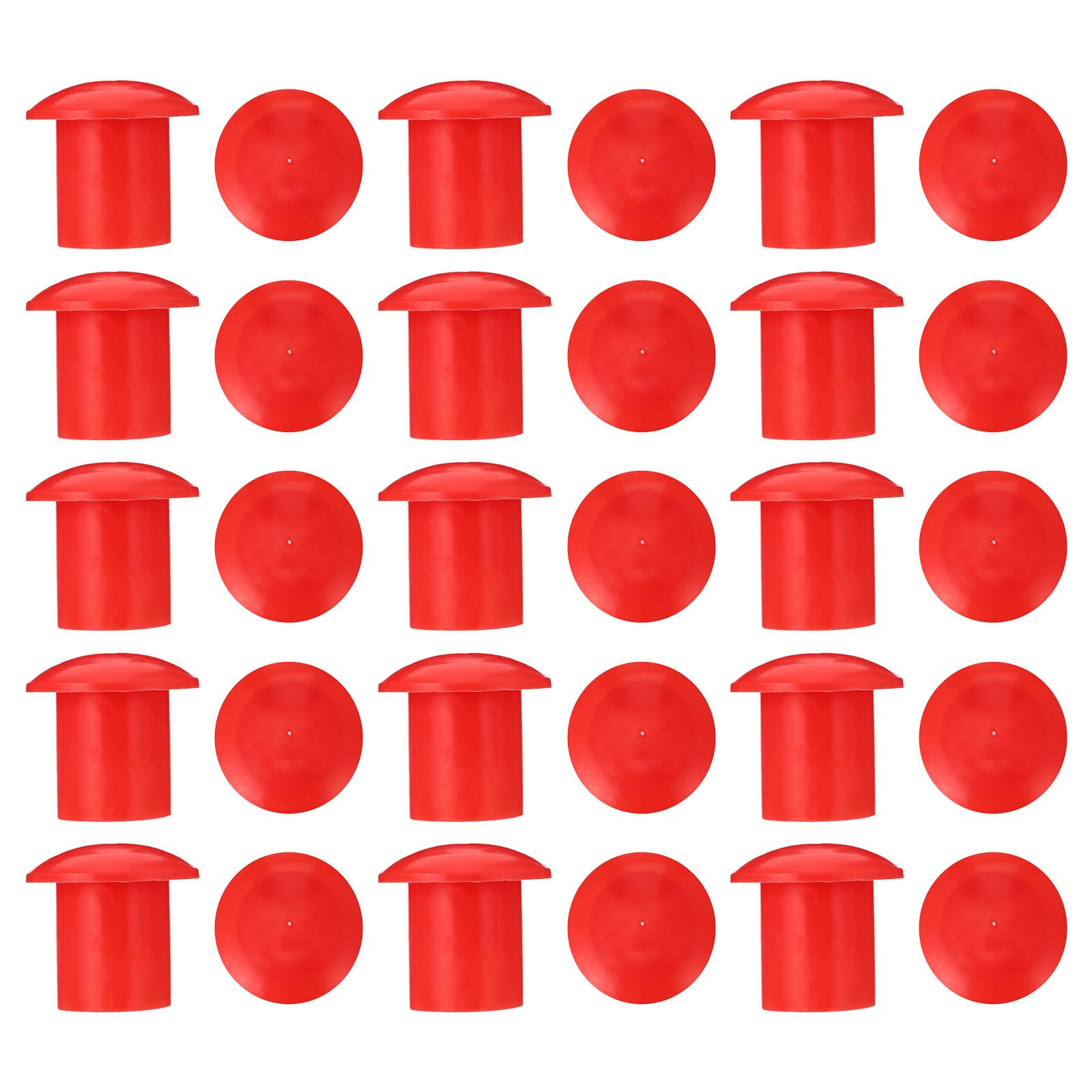 Capuchons de Protection pour Barres D'armature en Plastique Rouges 60pcs
