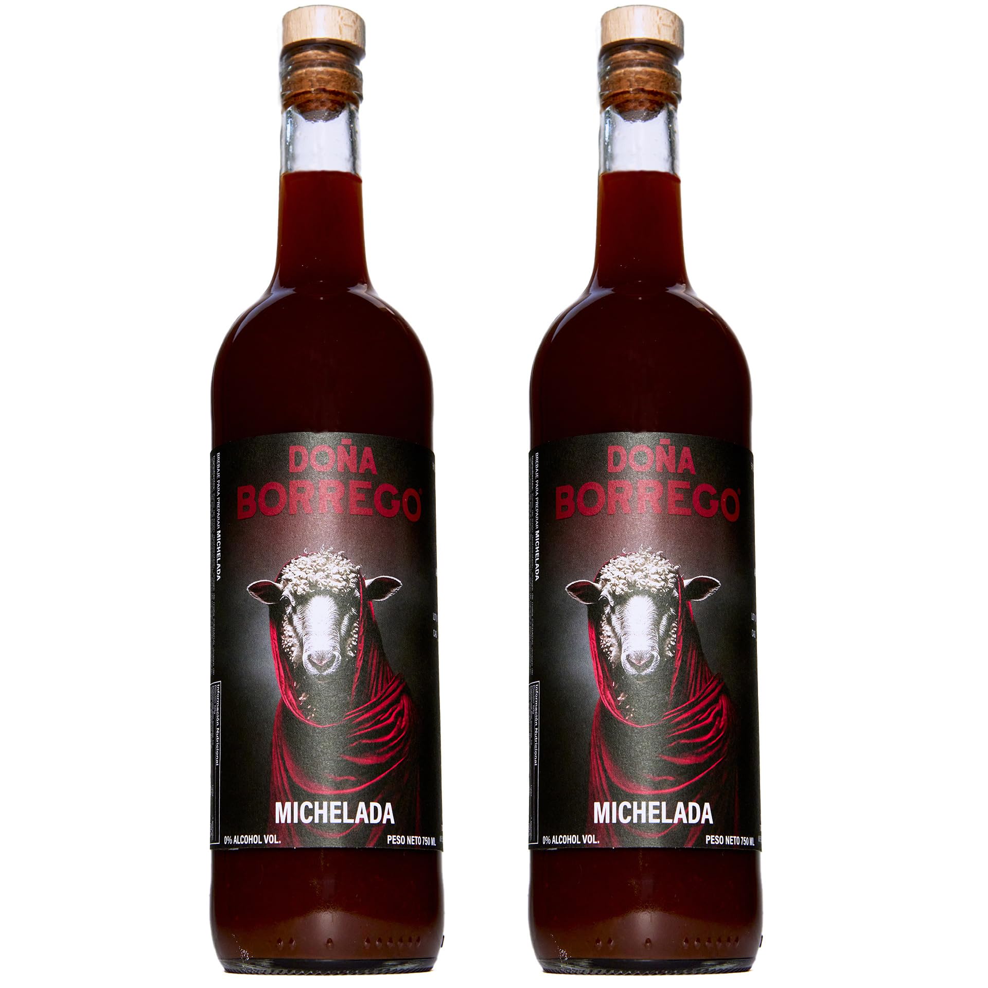 Michelada Doña Borrego 750ml | Mix Michelada Artesanal Listo para Servir | Bebida Mexicana | Pack 2 botellas.