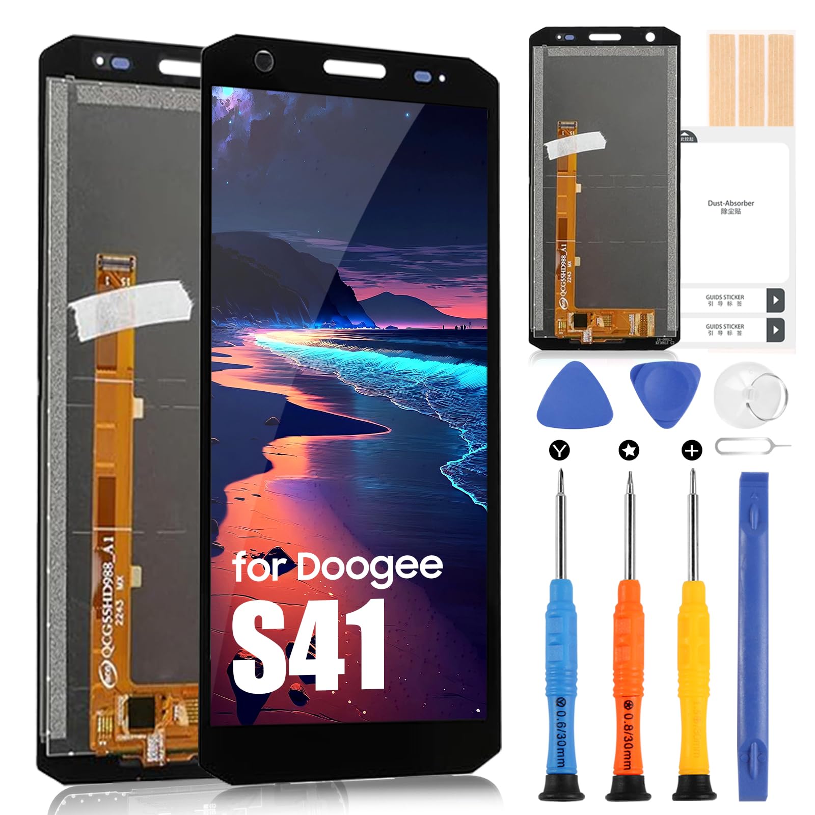 Yuxyiony Nuovo Sostituzione LCD Schermo per Doogee V10 Display LCD Riparazione Schermo e Strumento di Ricambio Accessori