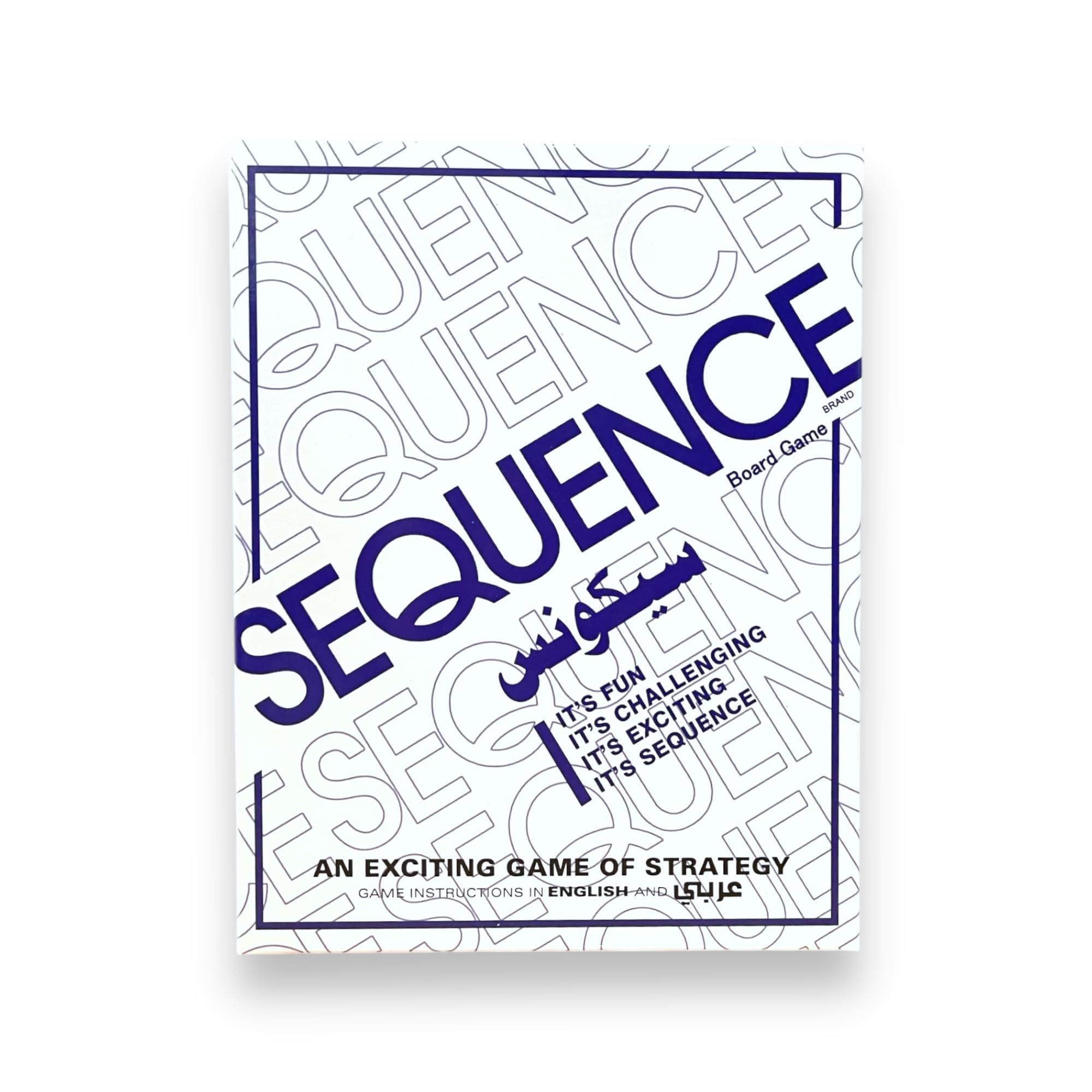 TWOW-Sequence Board Game, Sequence Game, Original Game with Folding Board, Five in a Row Fun, GAME Multi Color Game for Family Cards and Tokens,sequence for kids, سيكونس, Sequence Game for 2-12 People