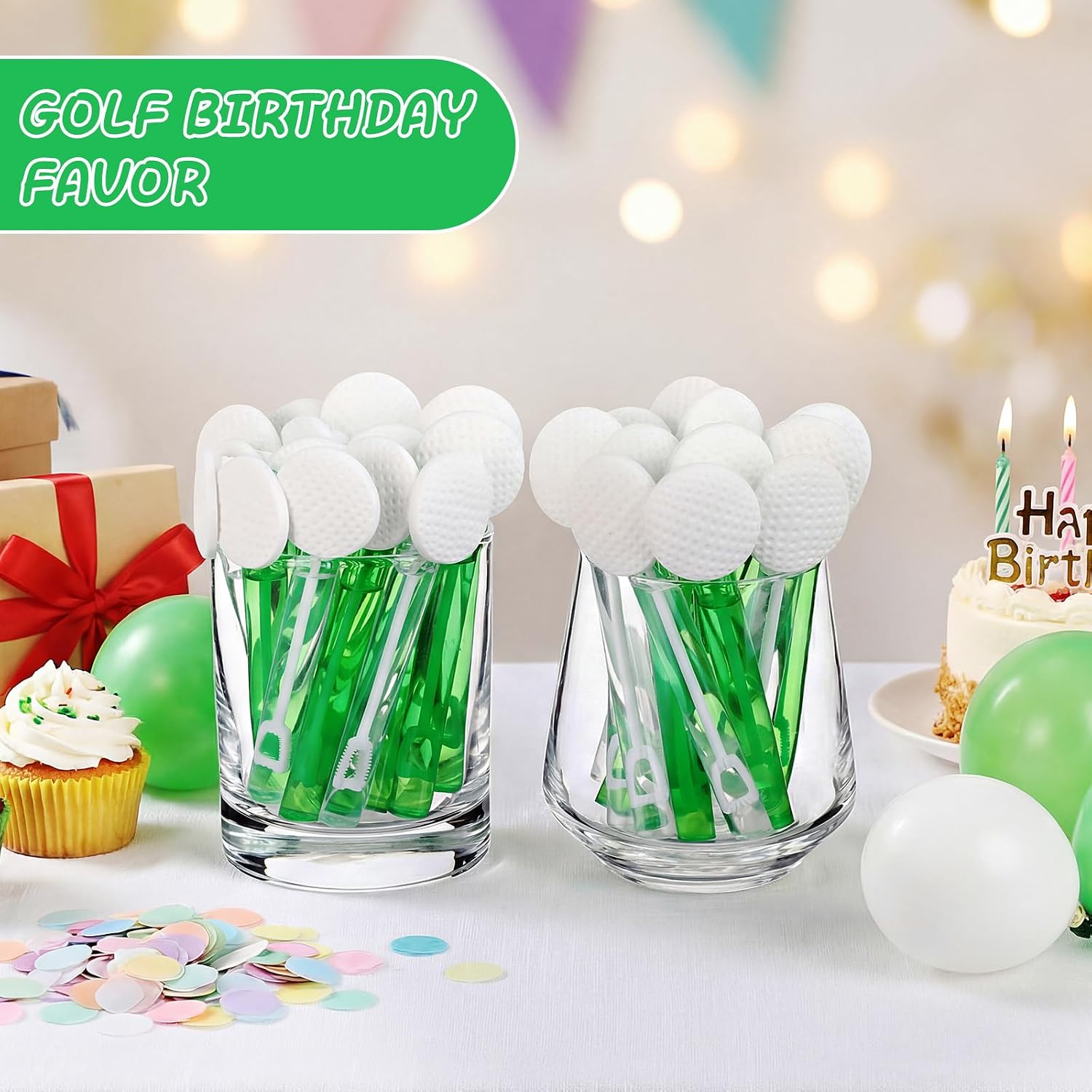 Hollowfly 36 Pcs Golf Party Favors Mini Bubble Wands Golf Bubble Wands Bulk for Birthday Party Supplies Piñata Goodie Bag Stuffers Carnival Prizes Summer Gifts