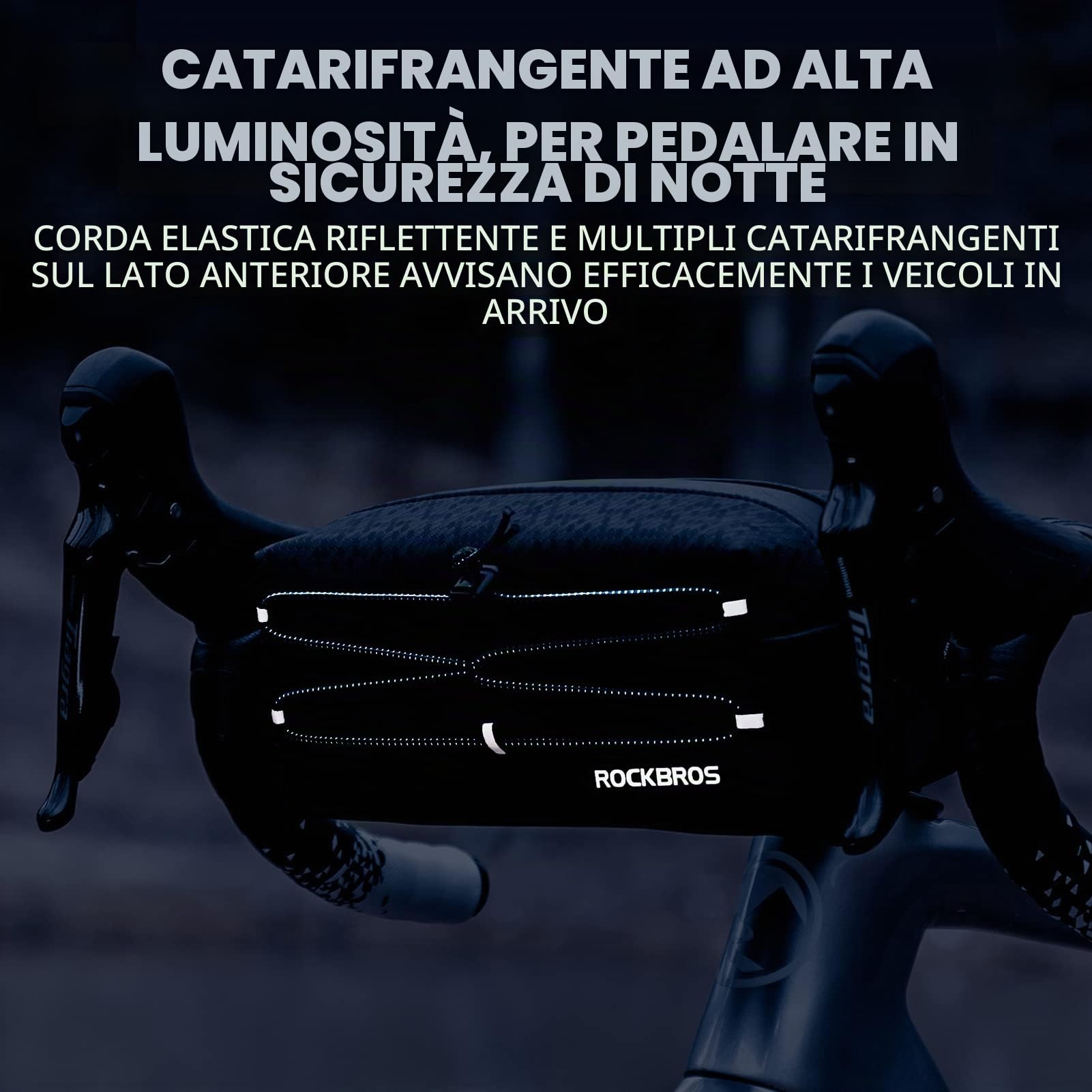 ROCKBROS Borsa Manubrio Bici Multifunzione 2L Tracolla Portatile Scooter | Convertibile in Borsa a Tracolla, Capacità Spaziosa 2L, Leggero e Resistente. Compatibile con MTB, Scooter e Monopattini