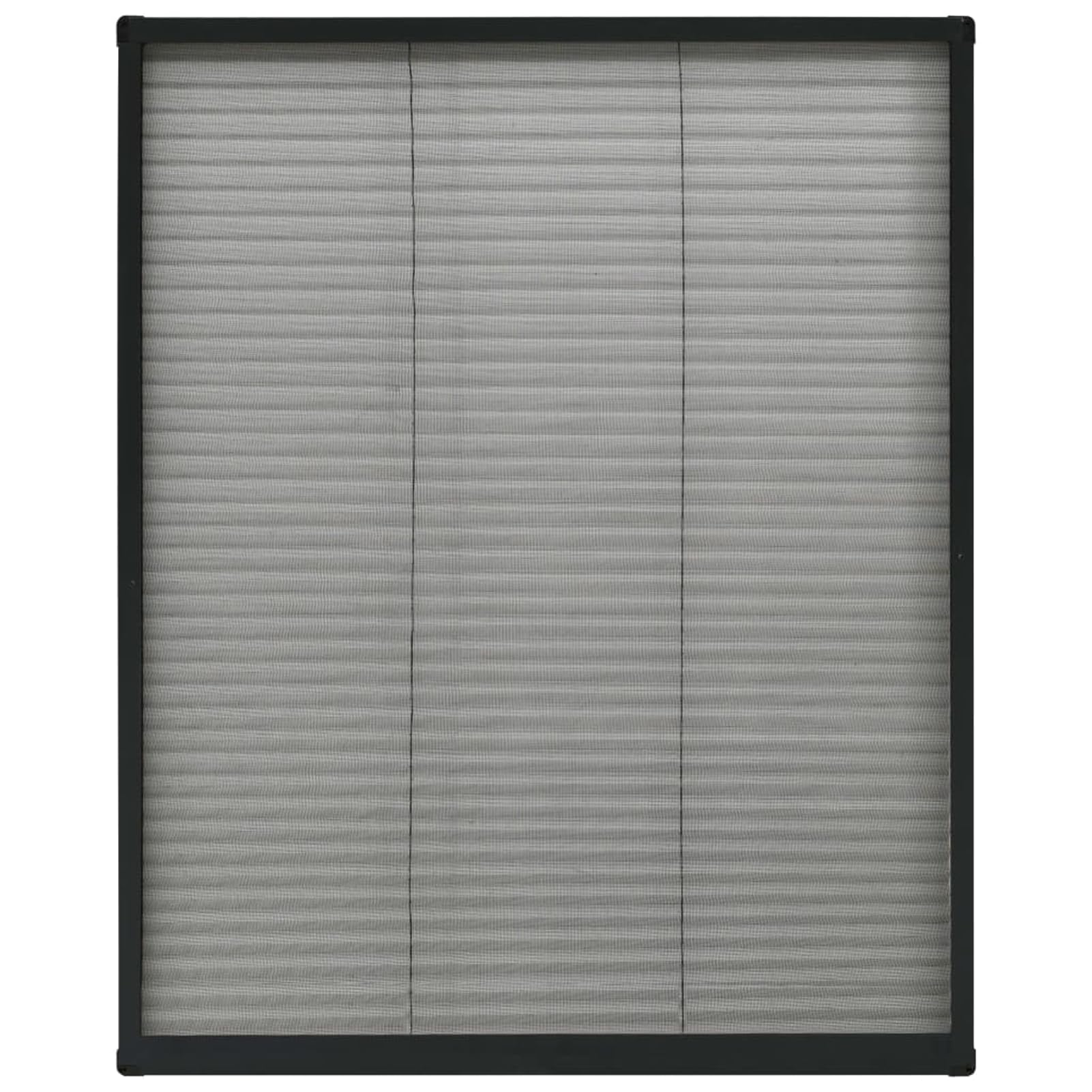 Gecheer Insektenschutz Plissee, Aluminium Rahmen Anthrazit Fiberglas Maschengitter 80x100cm für Fenster Dachfenster