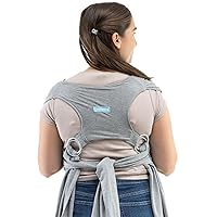 Vista 2 de CuddleCarry - Arnés de anillo para bebé pre-envuelto por CuddleBug - Envoltura ajustable y ligera para portabebés - Transporte frontal ergonómico