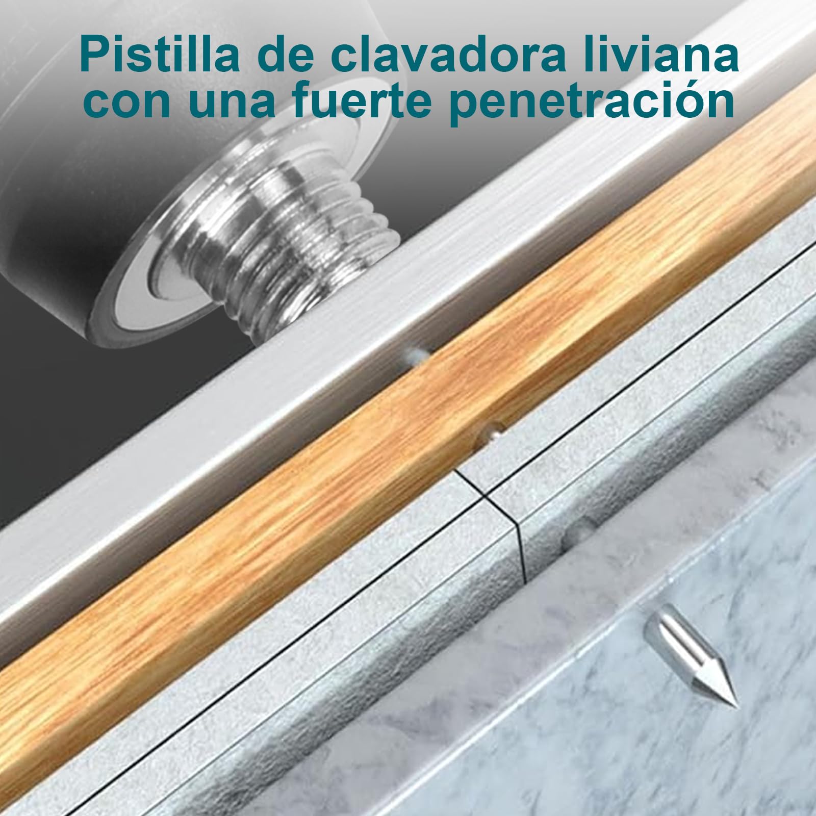 Pistola de Clavos Manual Clavadora Pistola Clavos Hormigon con 220Clavos Pistola de uñas Acero Ajustable de 5 Velocidades con Silenciador Nail Gun Clavadora cemento para Pared Acero Cementode Concreto