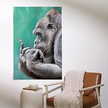 ゴリゴリのゴリラ105 Amazon.co.jp: ゴリラinspectingバタフライon指 36 x 54 Giclee