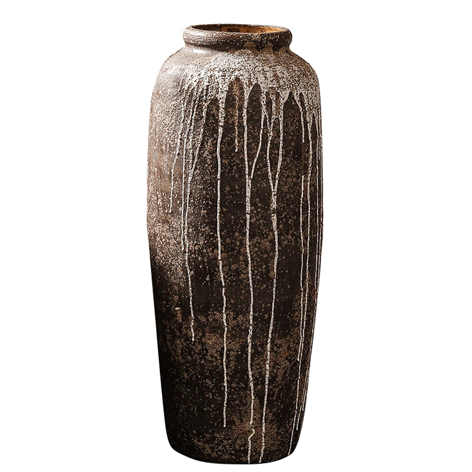 asdchZen Vintage Ceramic Vase, Large Vase Floor-Standing Large Vase Hotel Patio Garden Floor Vase,26 * 60CM