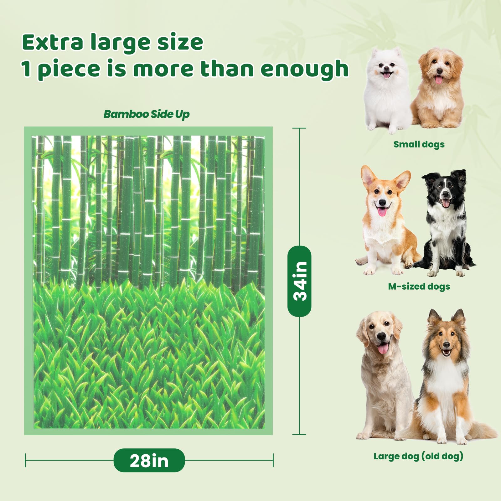 Almohadillas para cachorros XL extra grandes de 28 x 34 pulgadas, 60 unidades, para entrenamiento de orina para perros, diseño superabsorbente y a prueba de fugas, almohadillas para orina de perros de