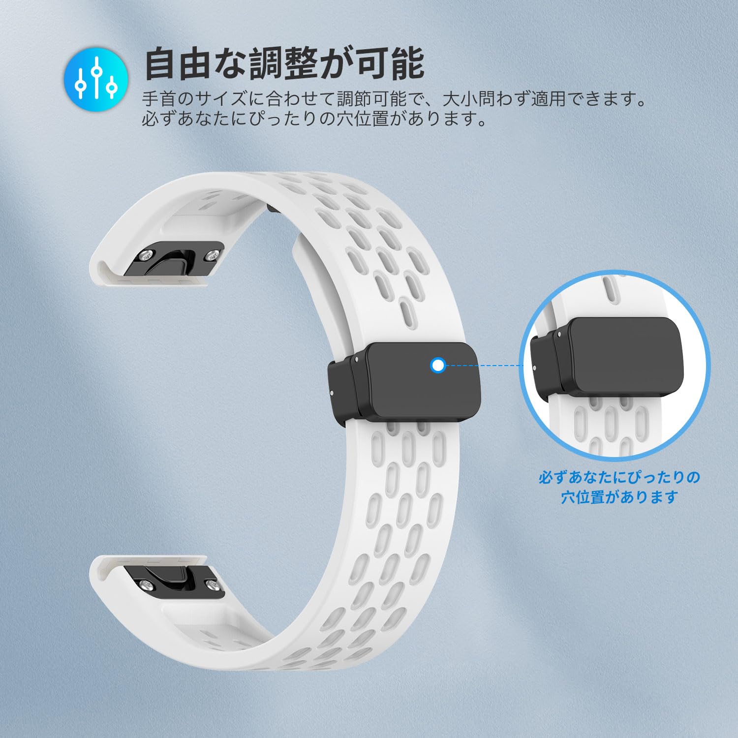 GARMIN FENIX 8 AMOLED 51mm、Mossバンド