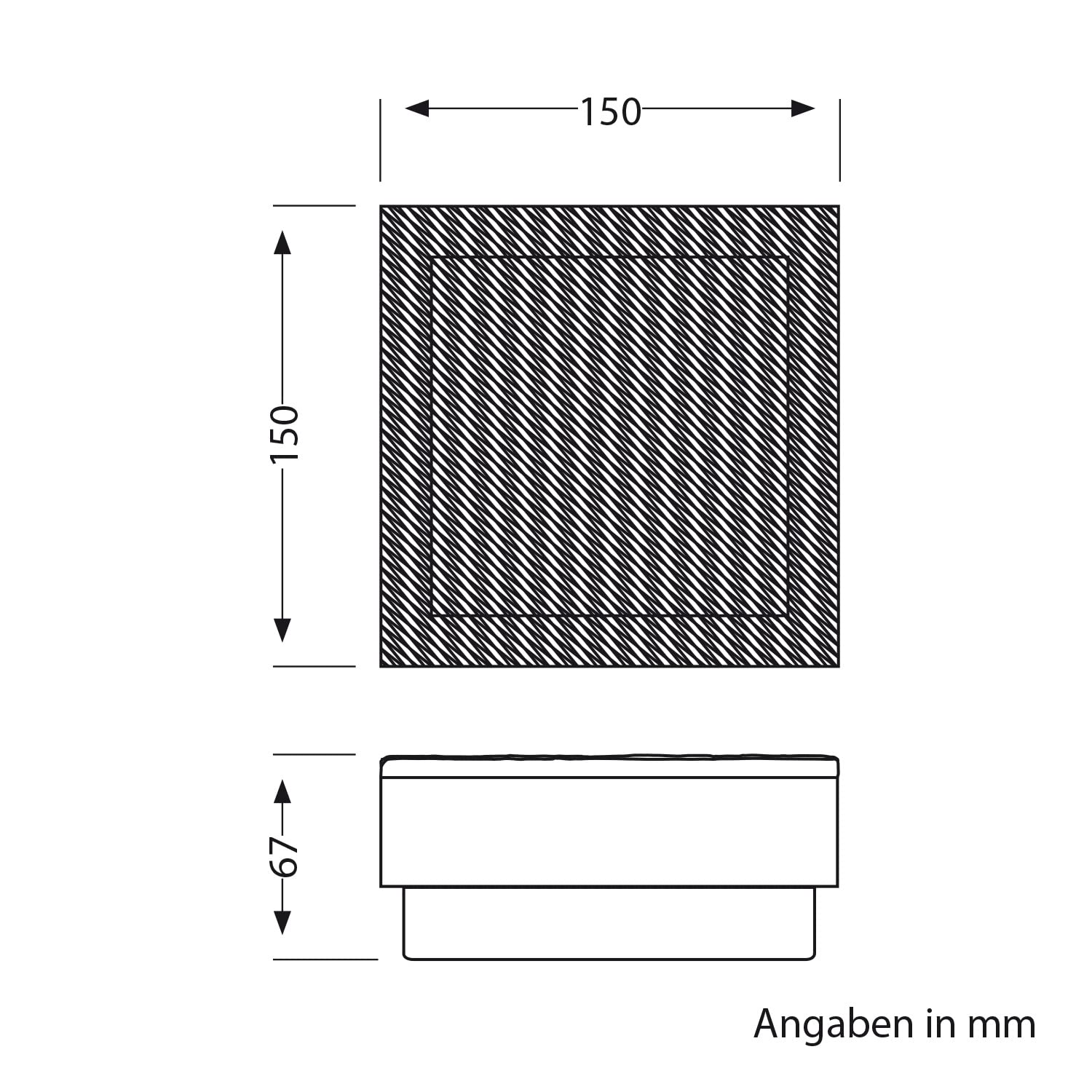 ledscom.de Luce di pavimentazione da incasso a LED CUS per esterni, IP67, angolare, 15 x 15cm, bianco caldo