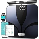 Scale for Body Weight and Fat, Digital Bathroom Scale BMI Weighing Bluetooth Body Fat Scale, 8 Electrode Smart Body Fat Scale, Full Body Composition Analyzer with Voice Prompt