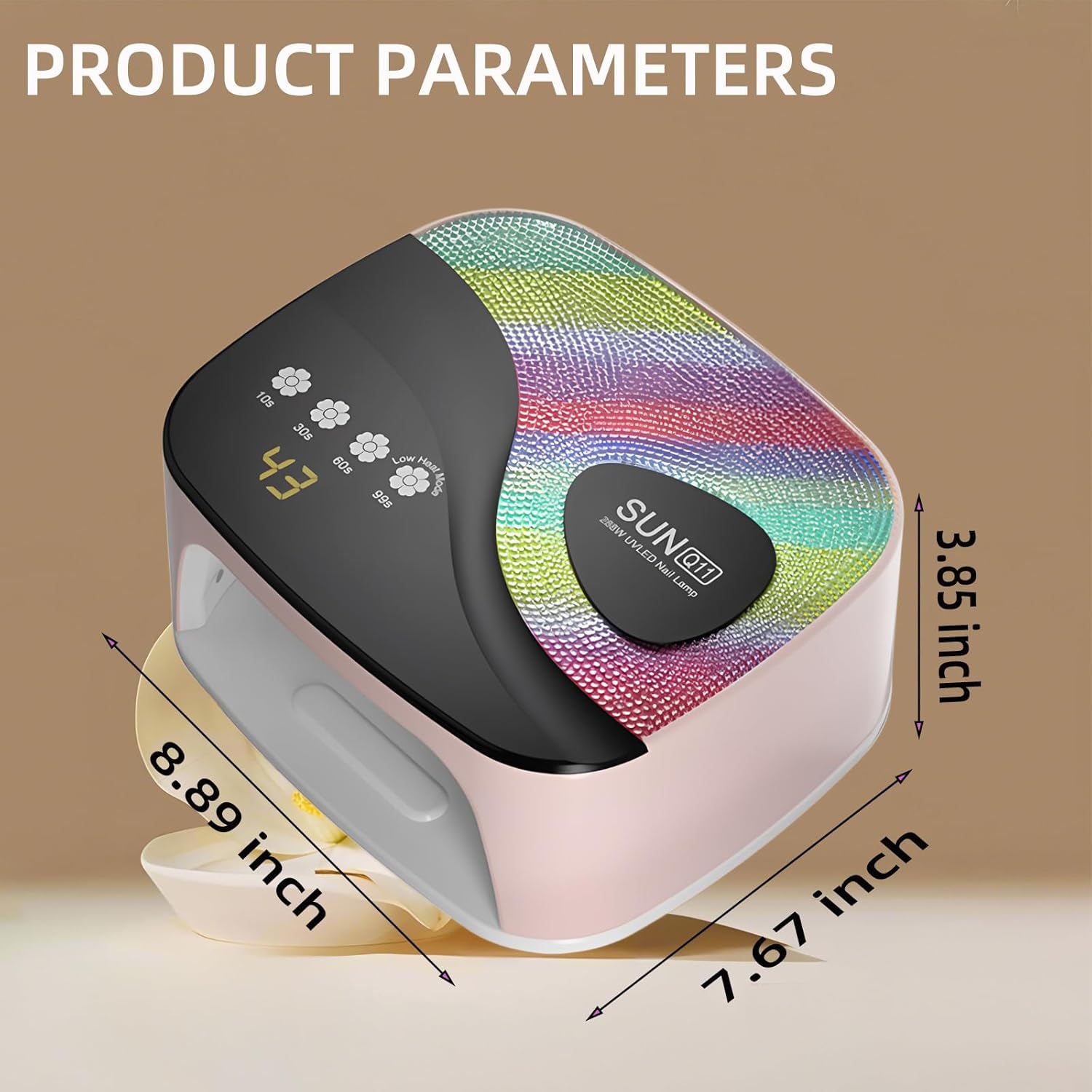 UV Nail Lamp, UV Light for Gel Nails, Professional Nail Dryer with 45pcs Beads, 4 Timers and Automatic Sensor LED Nail Lamp for Home Salon