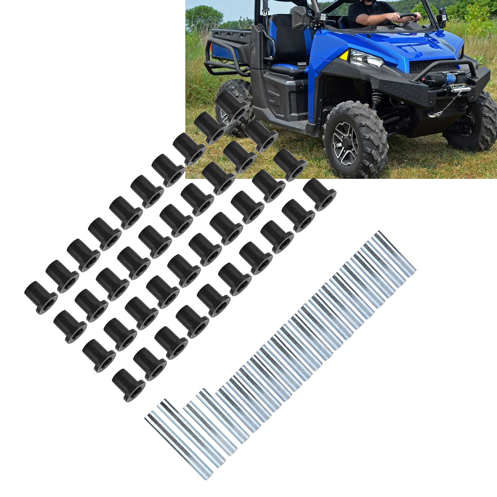 Zestaw tulei ramienia ABS Metal zamiennik 60 sztuk Premium Heavy Duty części zawieszenia dla Polaris XP 800 900 Crew 2010 2014