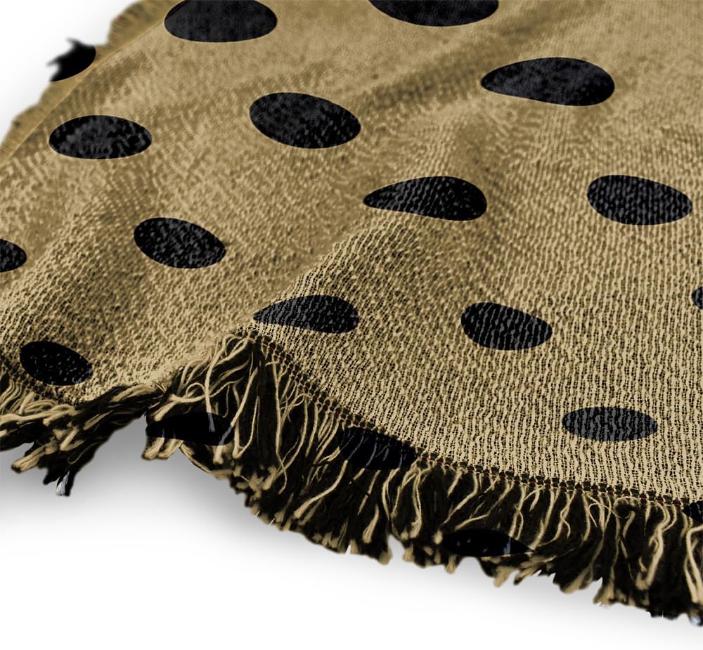LOGOVISION Oakland University Fan Zone Woven Tapestry Cotton Blend Fringed Throw Blanket 50"x60"