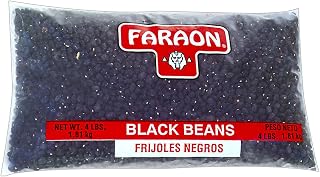 FARAON Black Beans 4 Pound Bag - Premium Dried Black Beans Fresh Clean Authentic Taste Thick Broth
