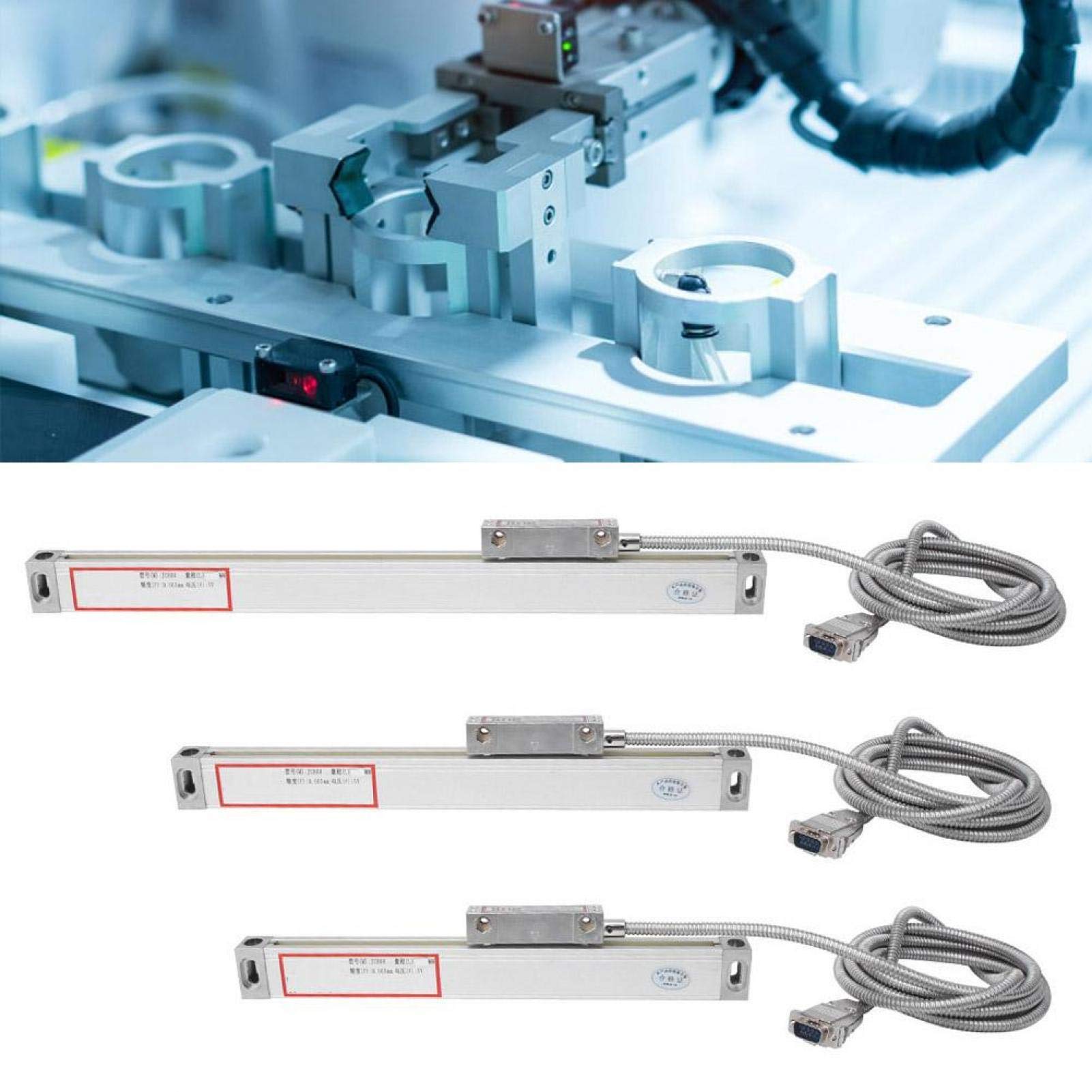 Lecture numérique DRO, 3PCS Tour Linear Scale Linear Scale 5um Precision Digital Readout Encoder pour JCS900-2AE JCS900-3AE DRO, Optical Linear Encoder(0-200mm 0-400mm 0-500mm)