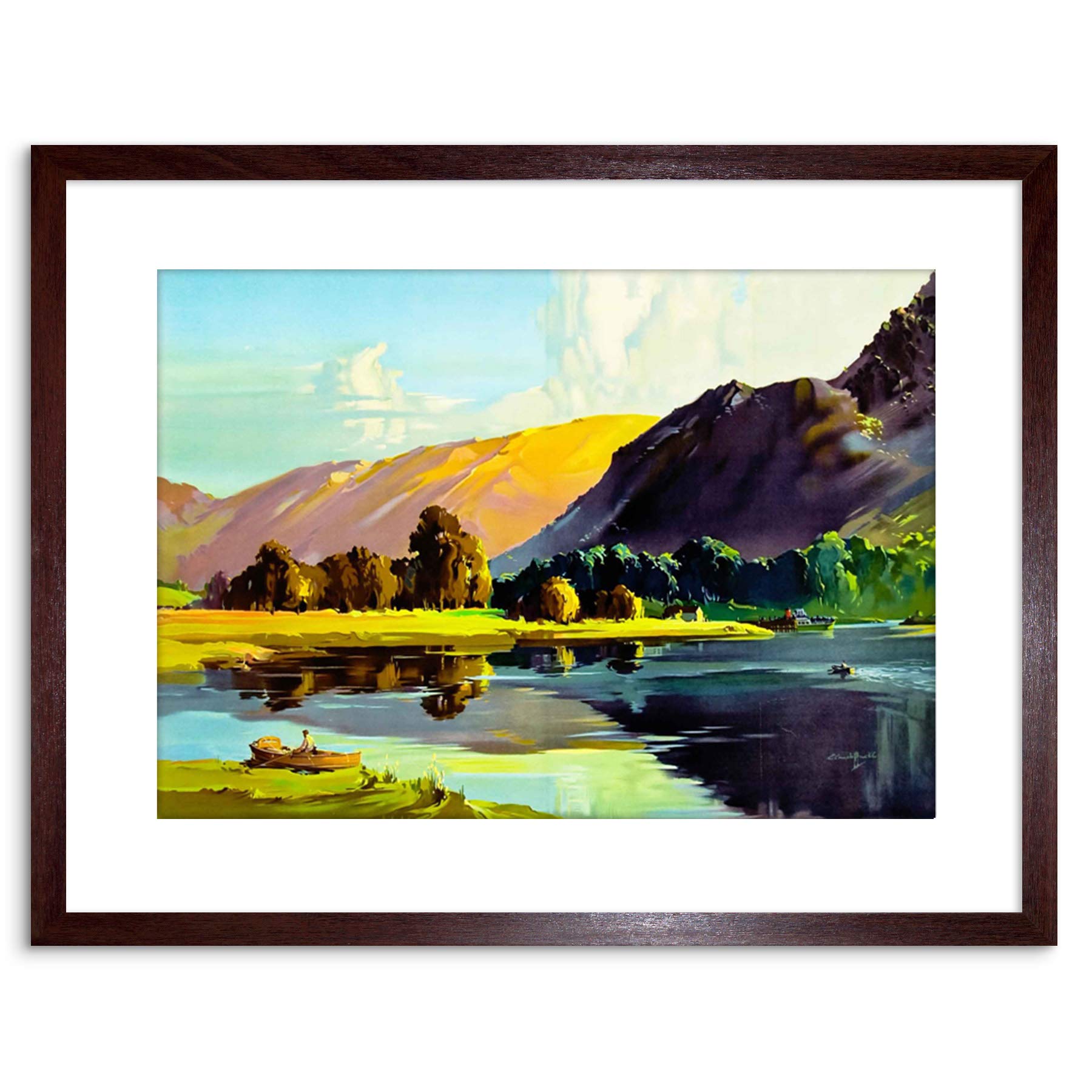 Wee Blue Coo Painting Lake District Cumbria England Scenic Framed Wall Art Print