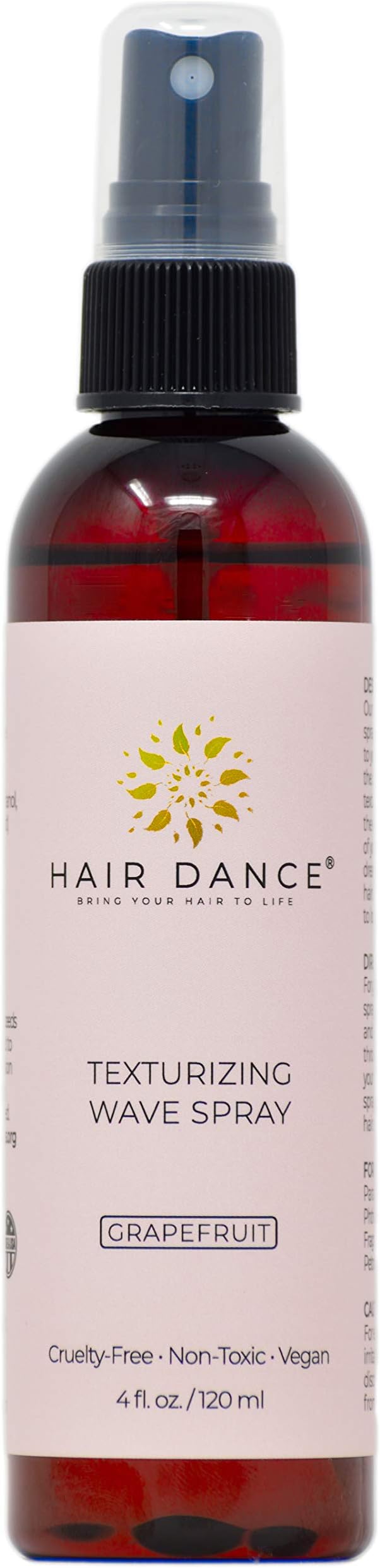 Texturizing Sea Salt Hair Spray for Beachy Waves | Grapefruit Oil Scent | Naturally Effective | Made in USA, Aerosol-free, Non-Toxic, Vegan, Cruelty-Free | Wavy Textured Hair