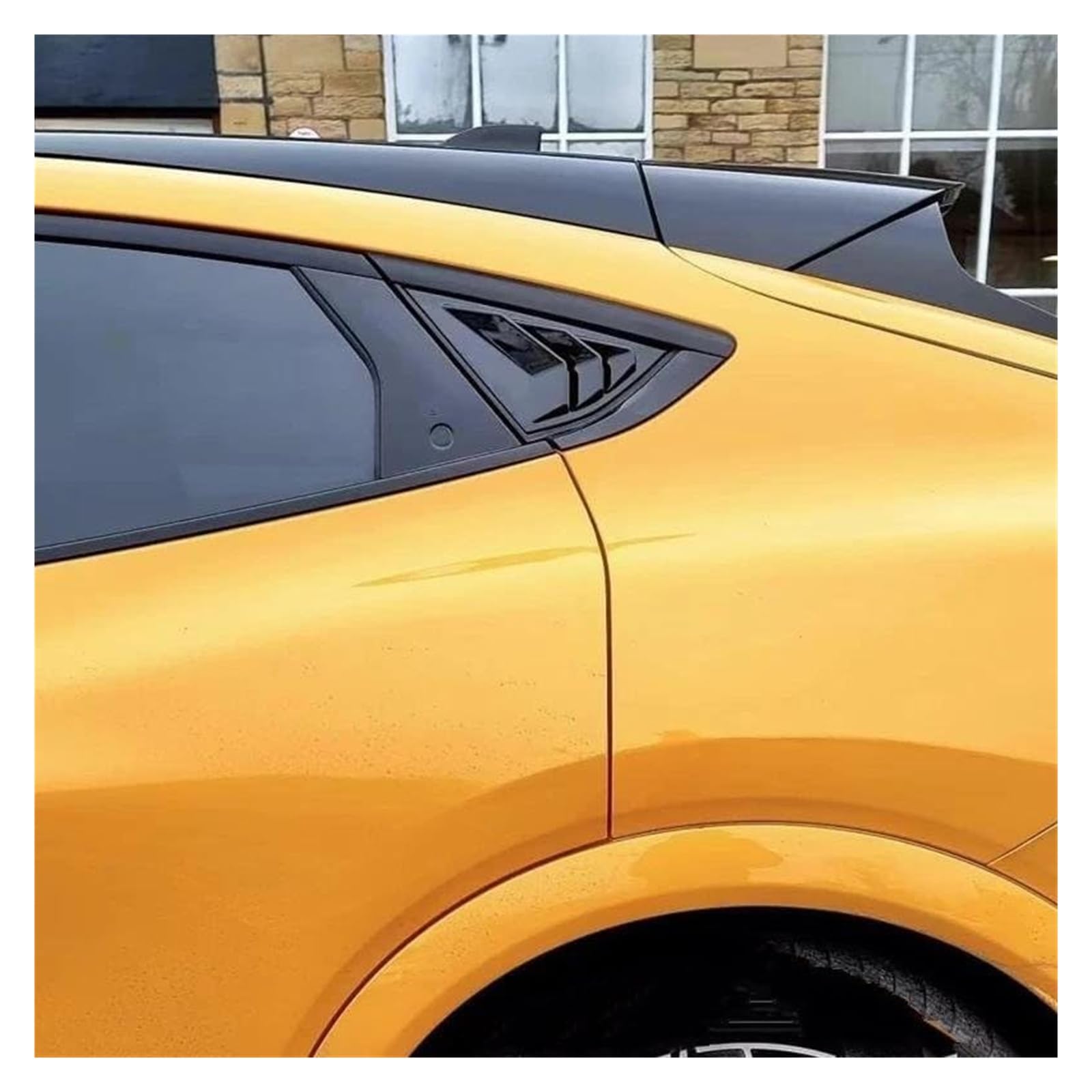 Rear Window Canards Canards 2Pcs Car Rear Side Window Scoop Louvers Cover