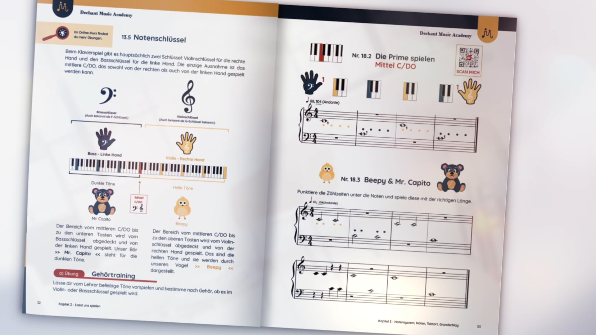 Spiele wie ein Profi - Klavier Anfänger Level 1 | mit 68 QR - Codes Video und Audio | Online - Klavierkurs