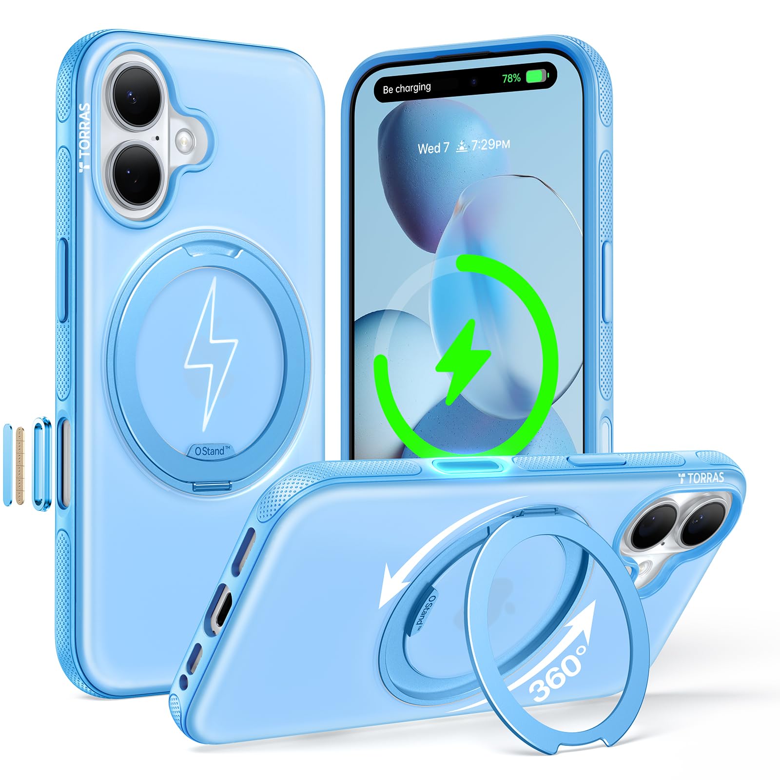 Amazon.com: TORRAS O3 Fitness for iPhone 16 Case Magnetic Stand